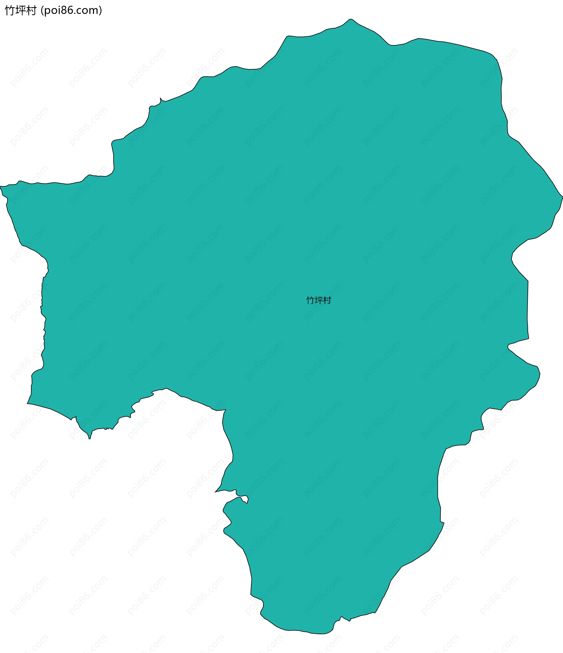 竹坪村边界地图