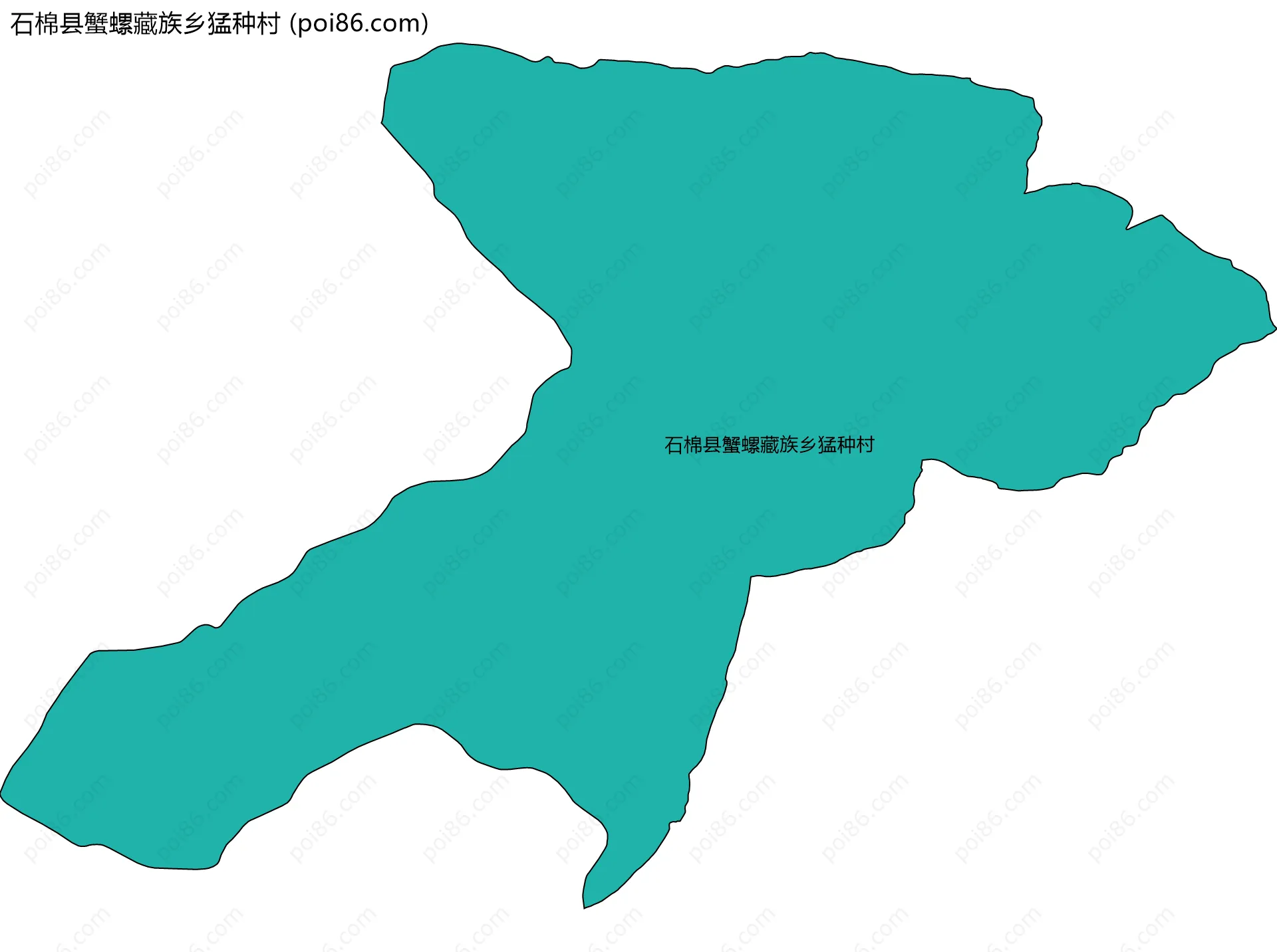 石棉县蟹螺藏族乡猛种村边界地图