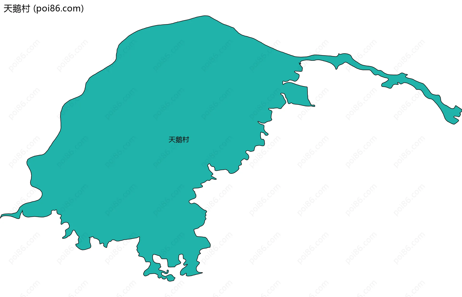 天鹅村边界地图