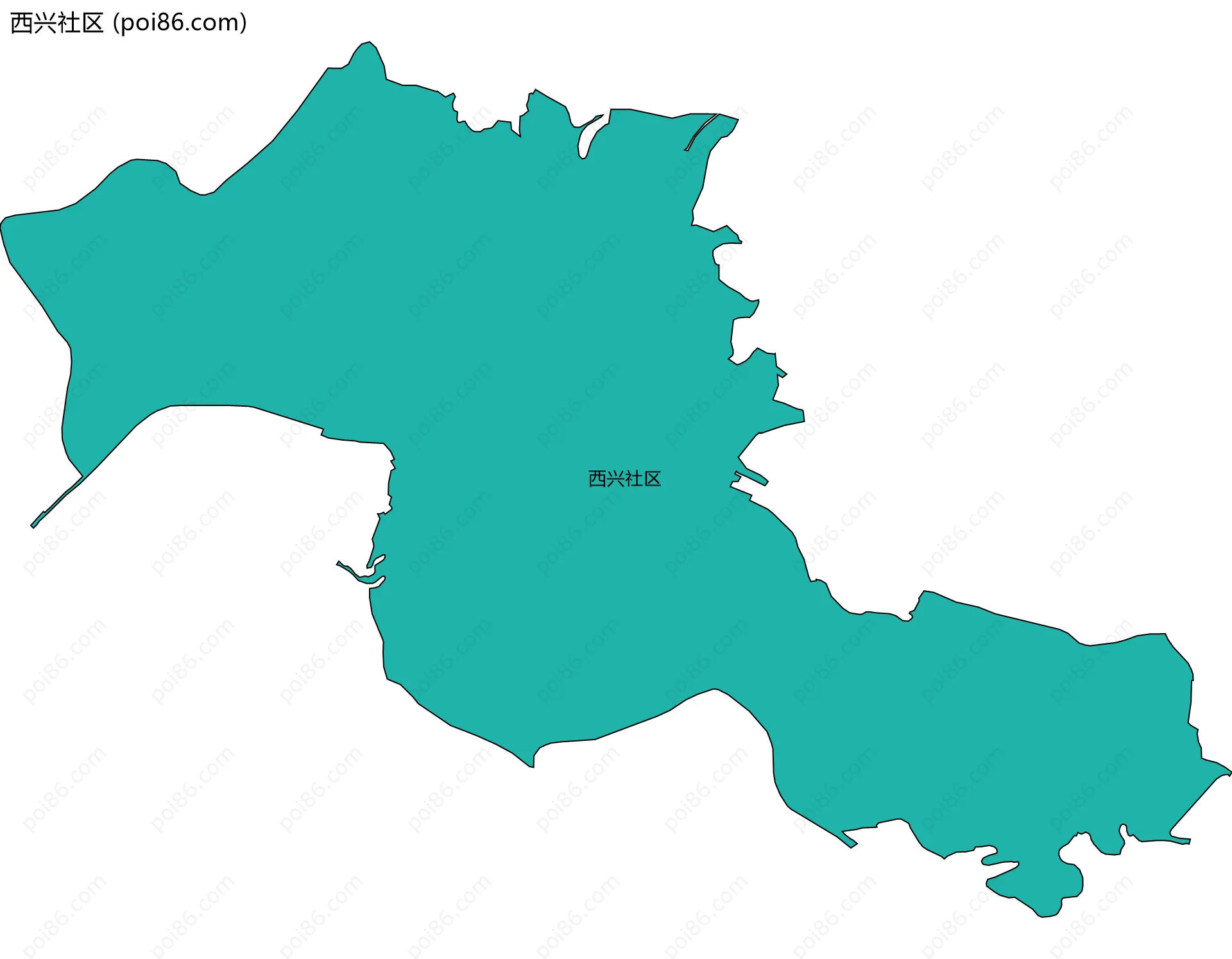 西兴社区边界地图