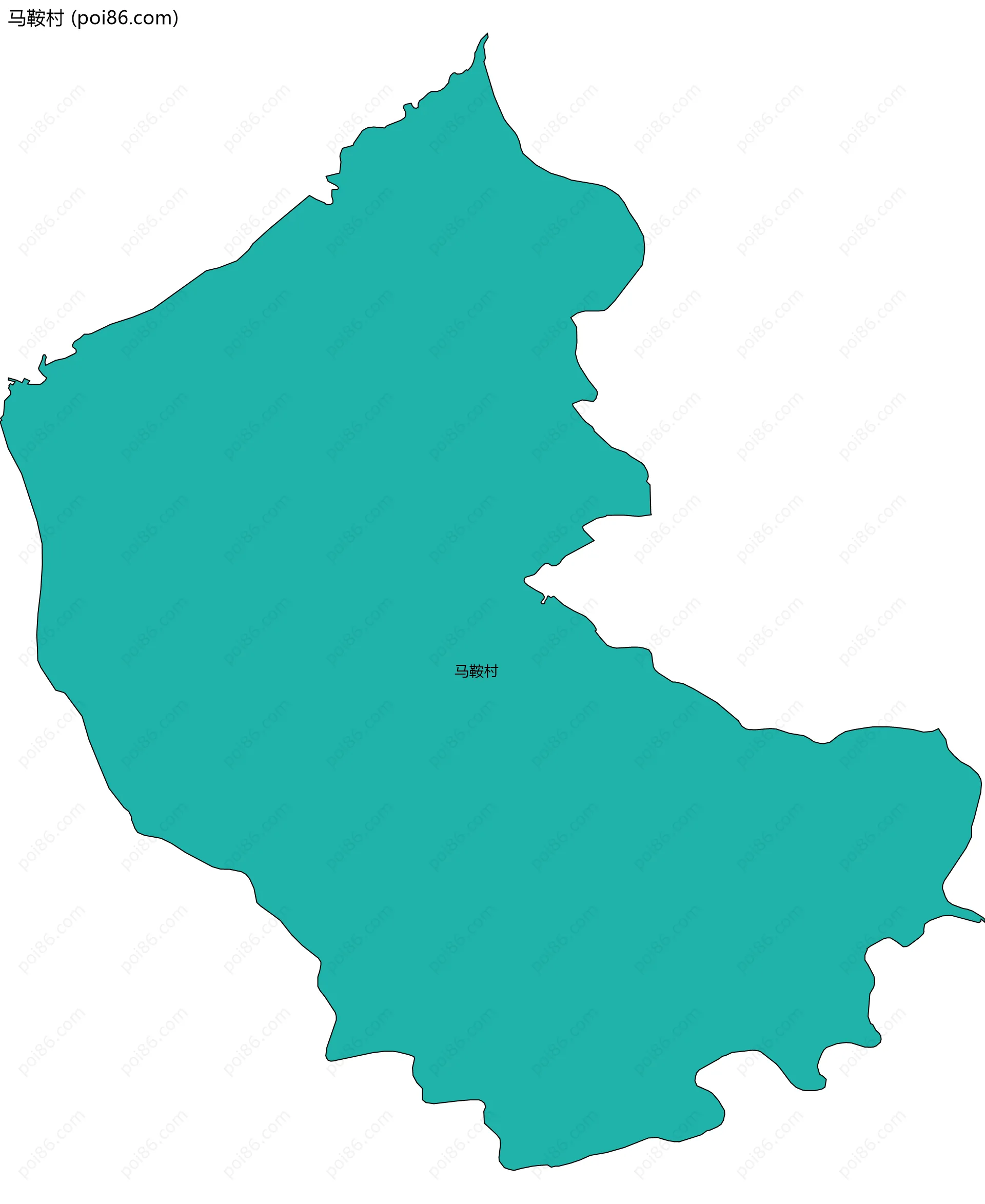 马鞍村边界地图