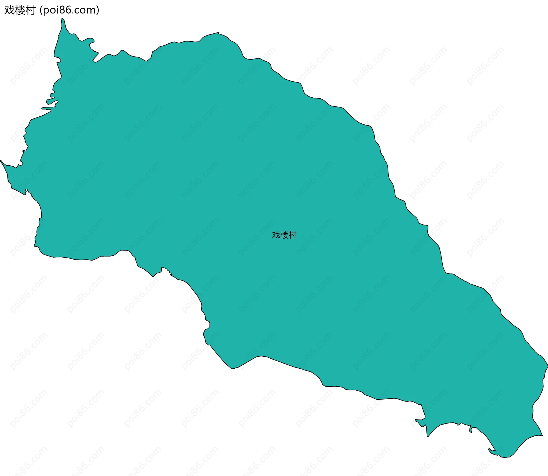 戏楼村边界地图