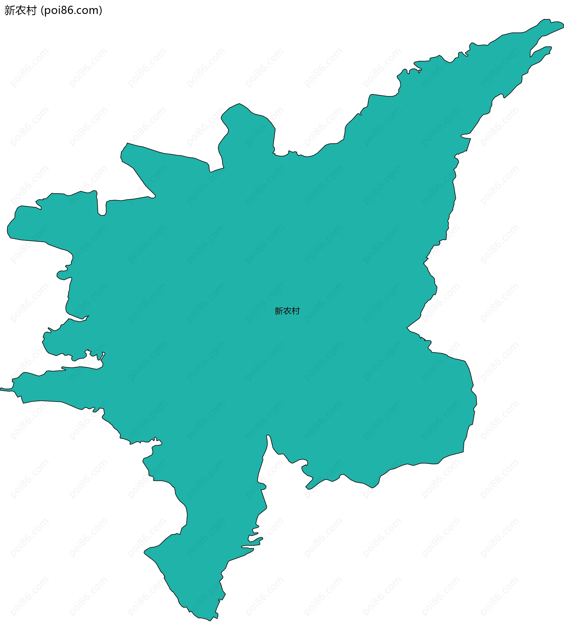 新农村边界地图