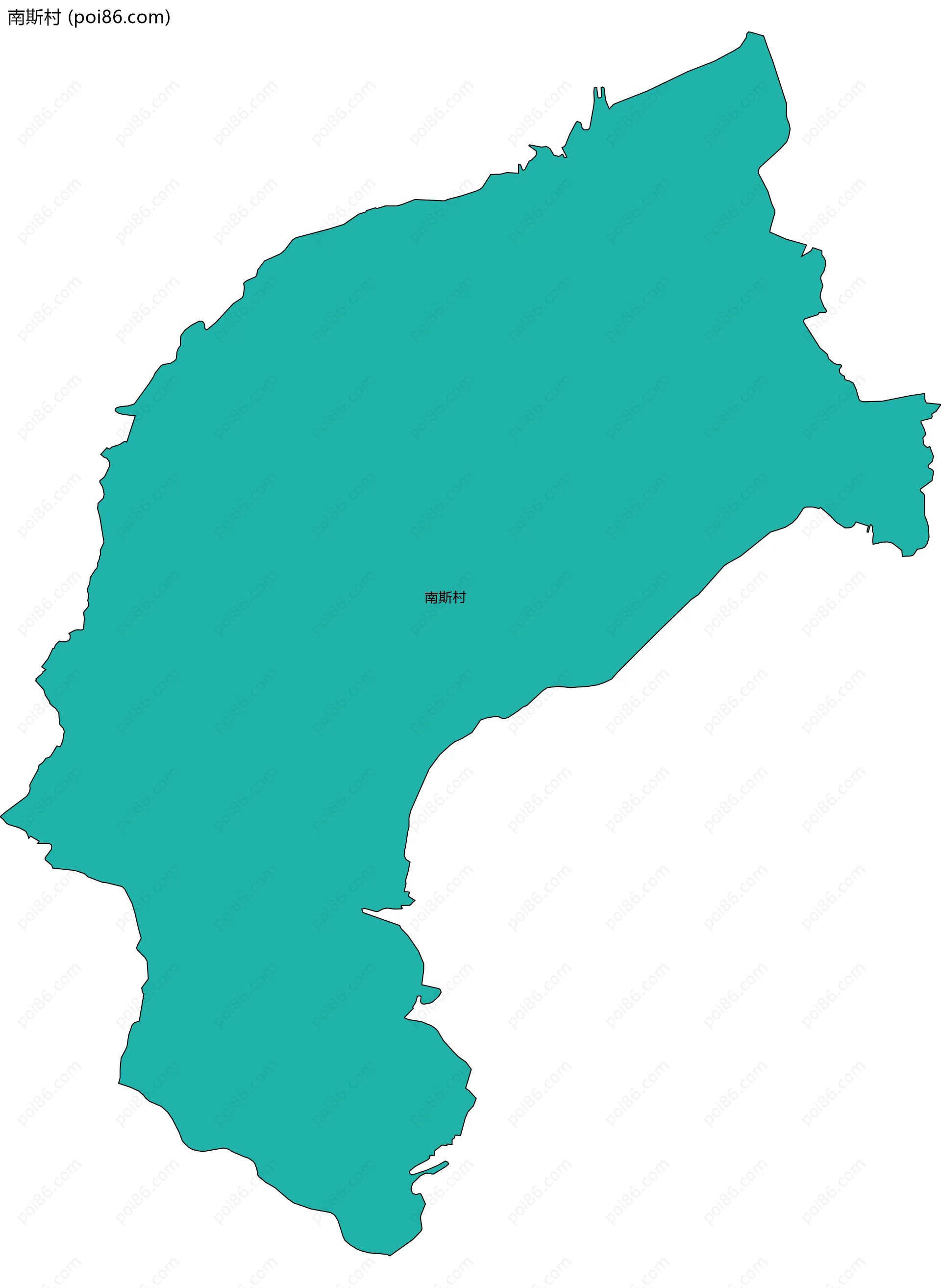 南斯村边界地图