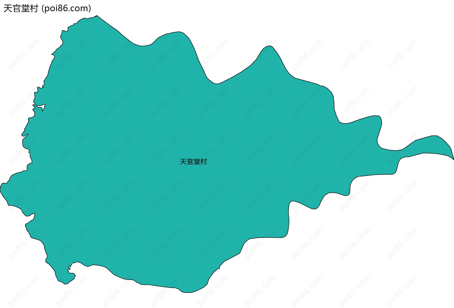 天官堂村边界地图