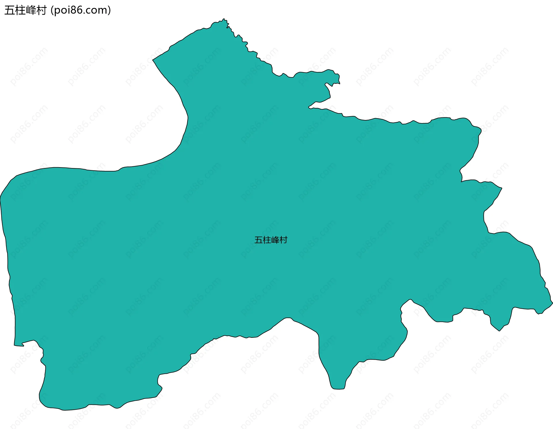 五柱峰村边界地图