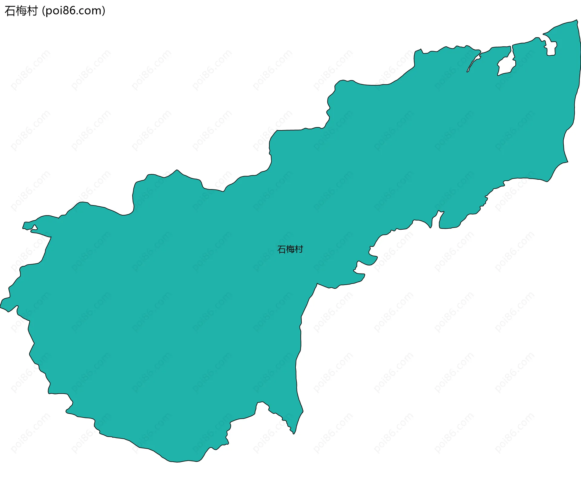 石梅村边界地图