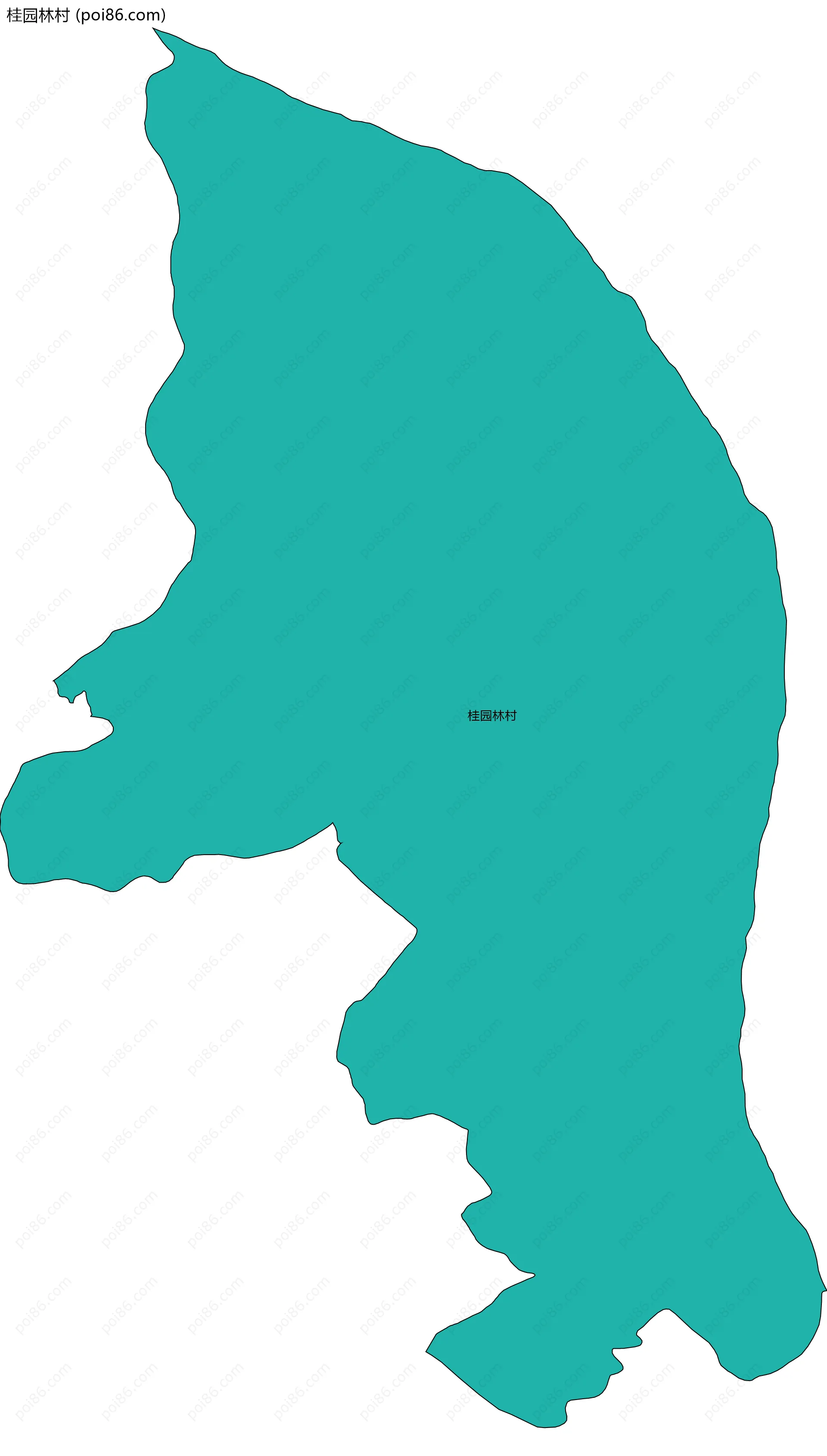 桂园林村边界地图