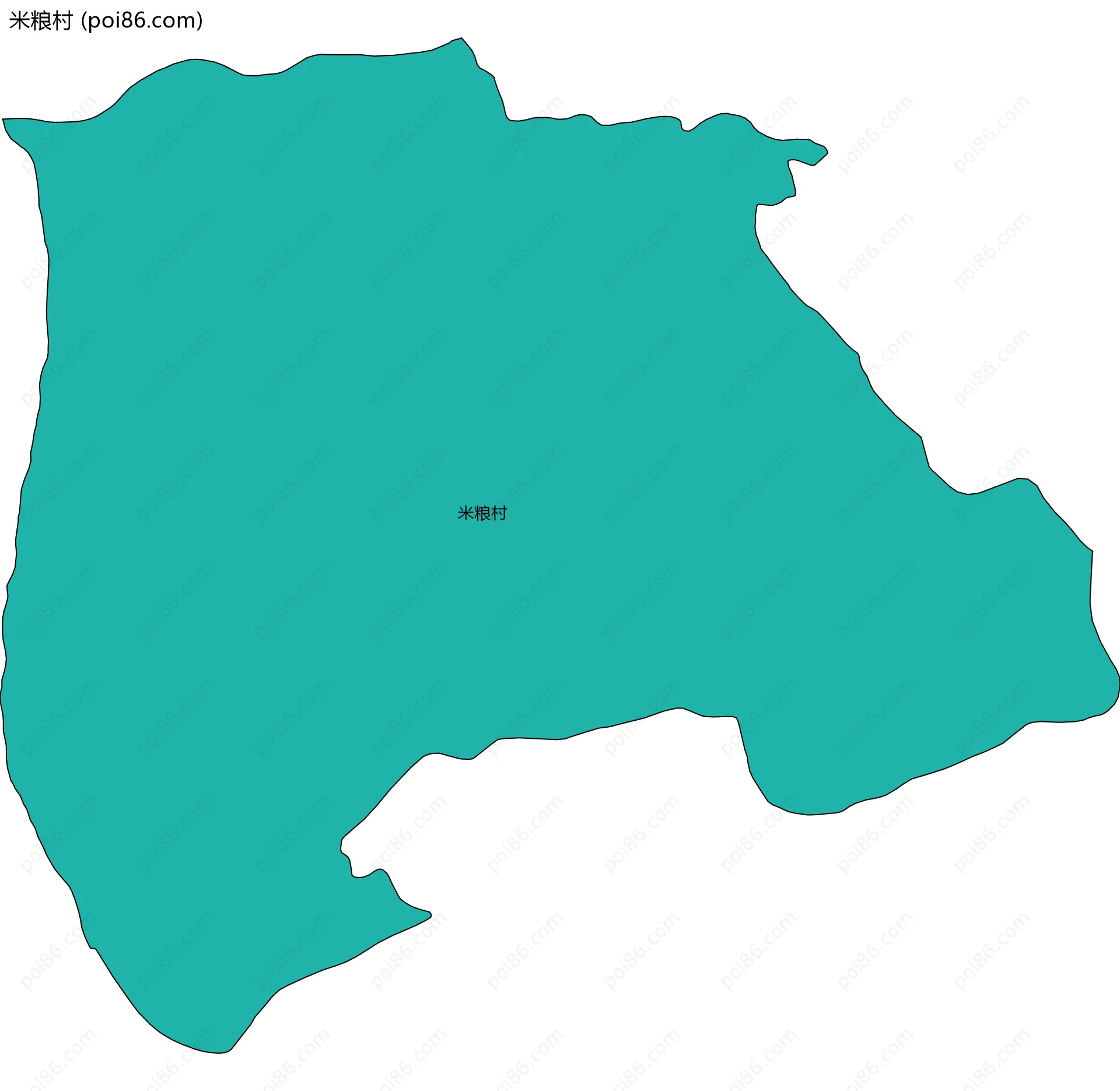 米粮村边界地图