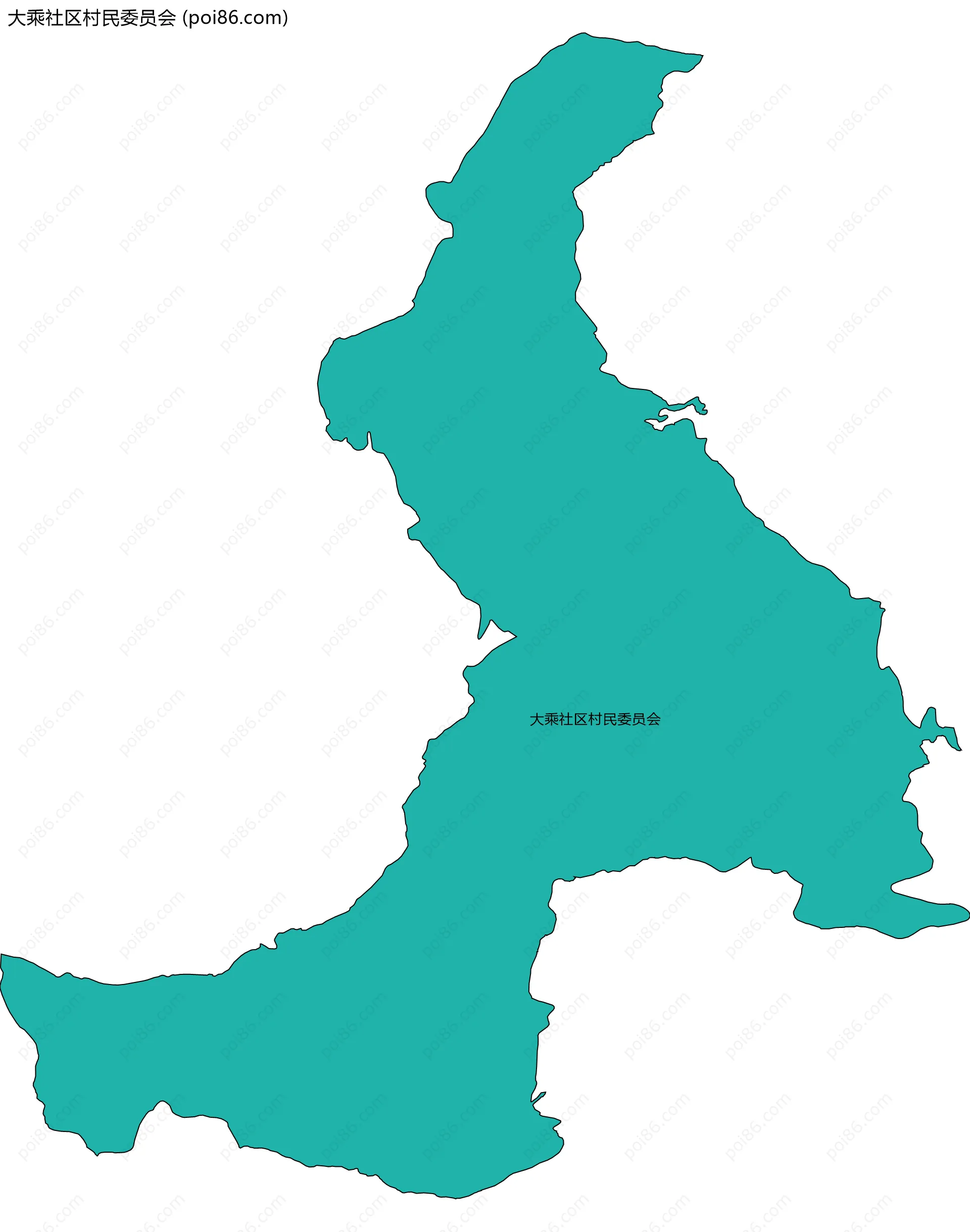 大乘社区村民委员会边界地图