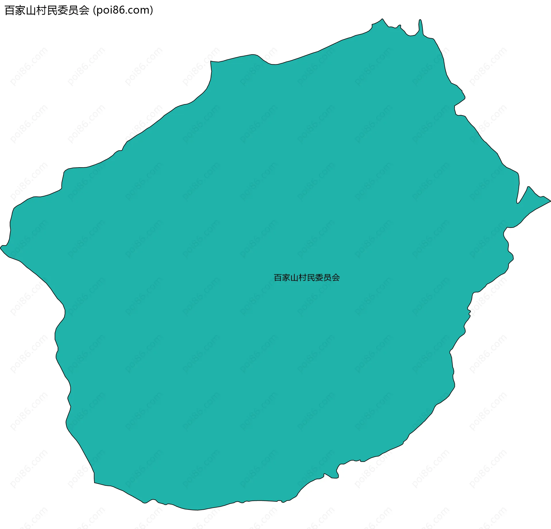 百家山村民委员会边界地图