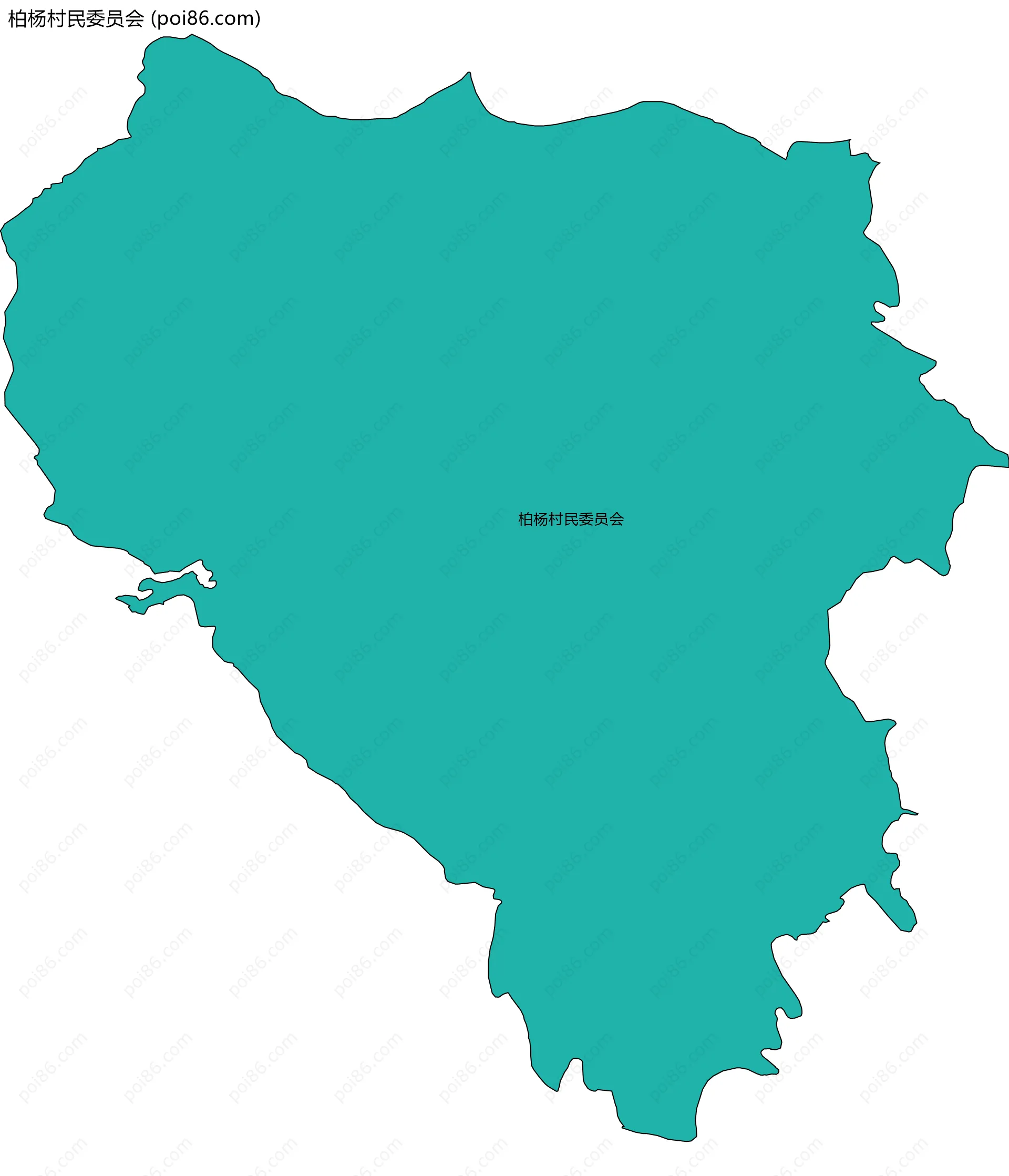 柏杨村民委员会边界地图