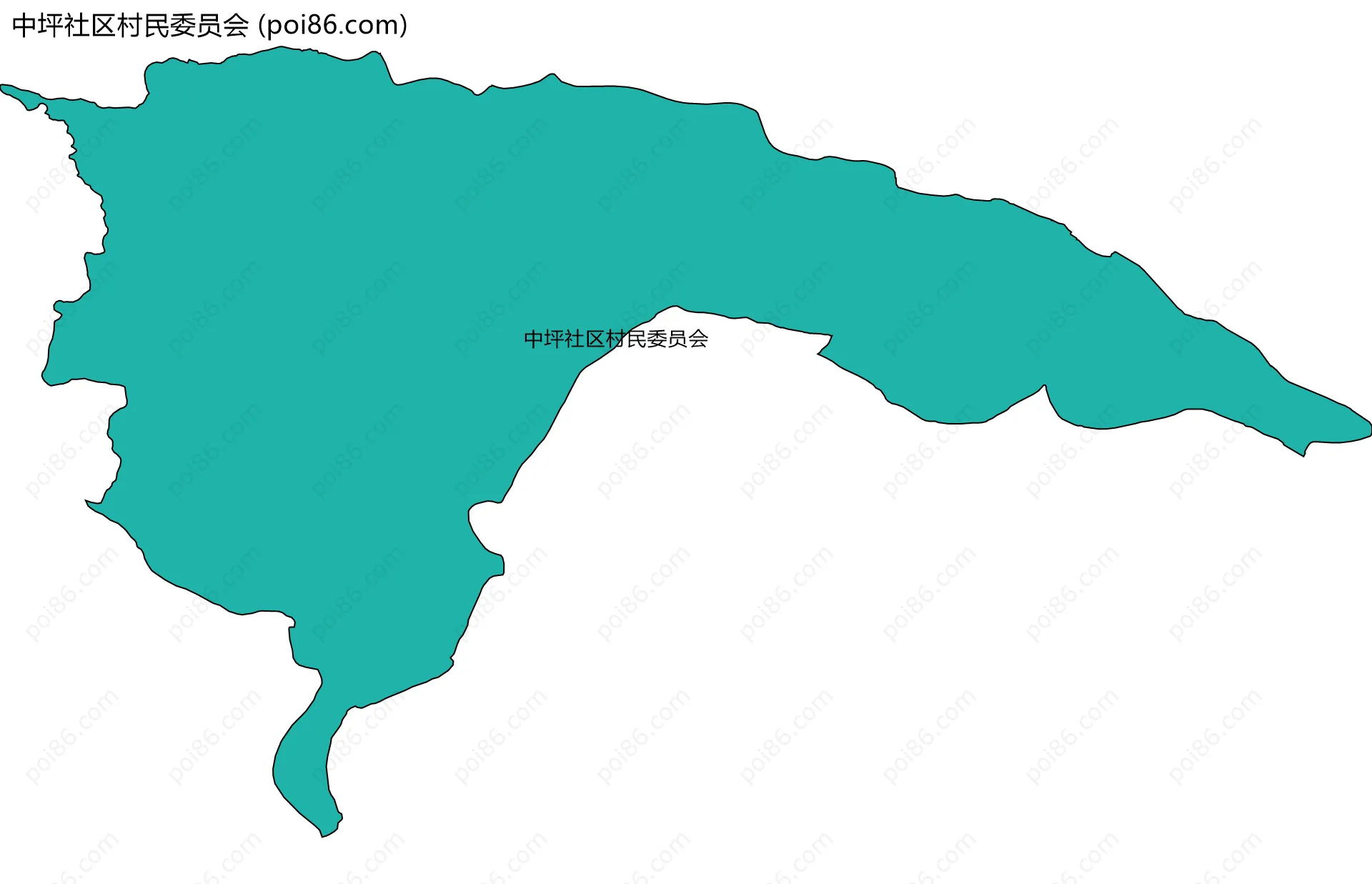 中坪社区村民委员会边界地图