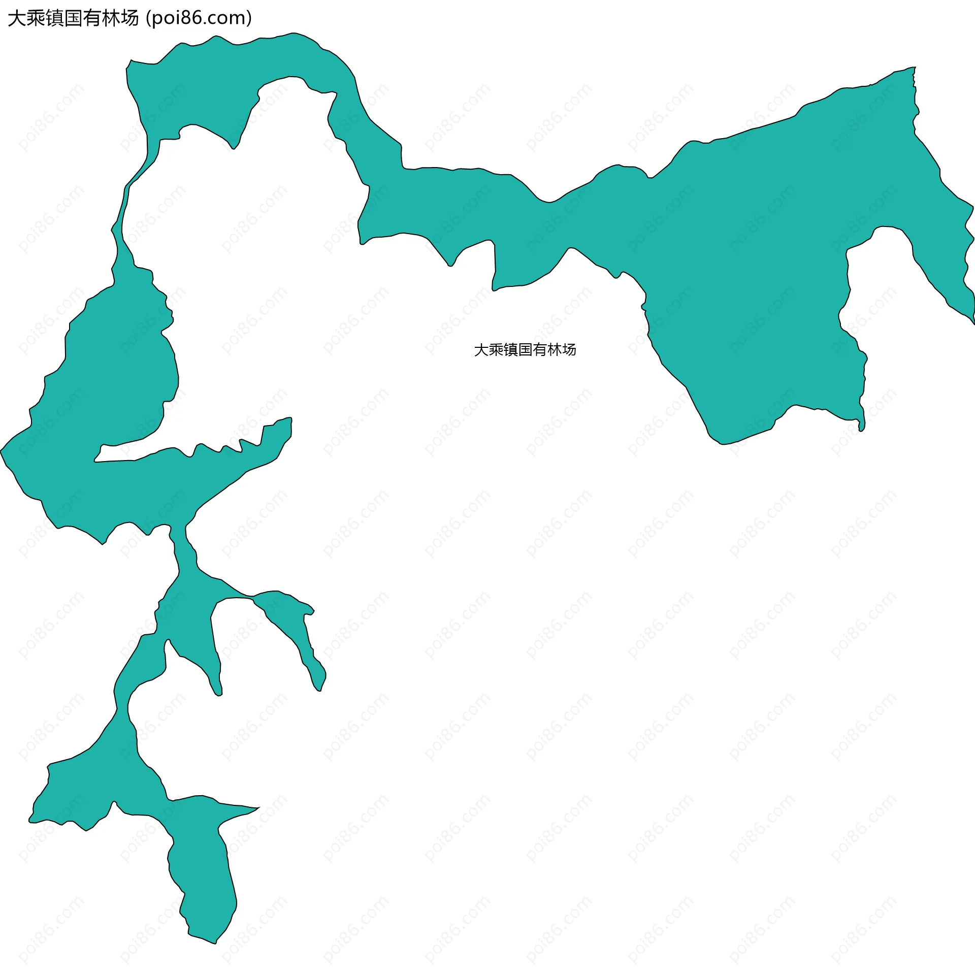 大乘镇国有林场边界地图
