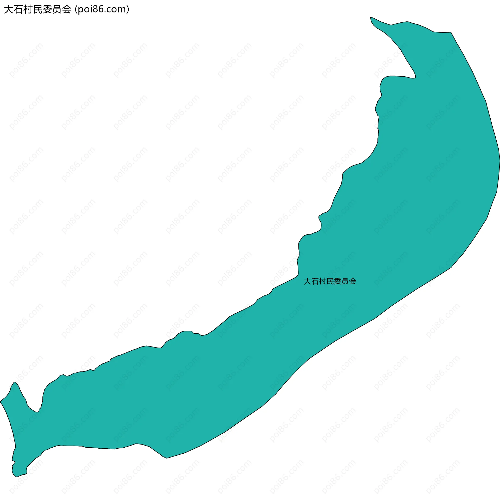 大石村民委员会边界地图