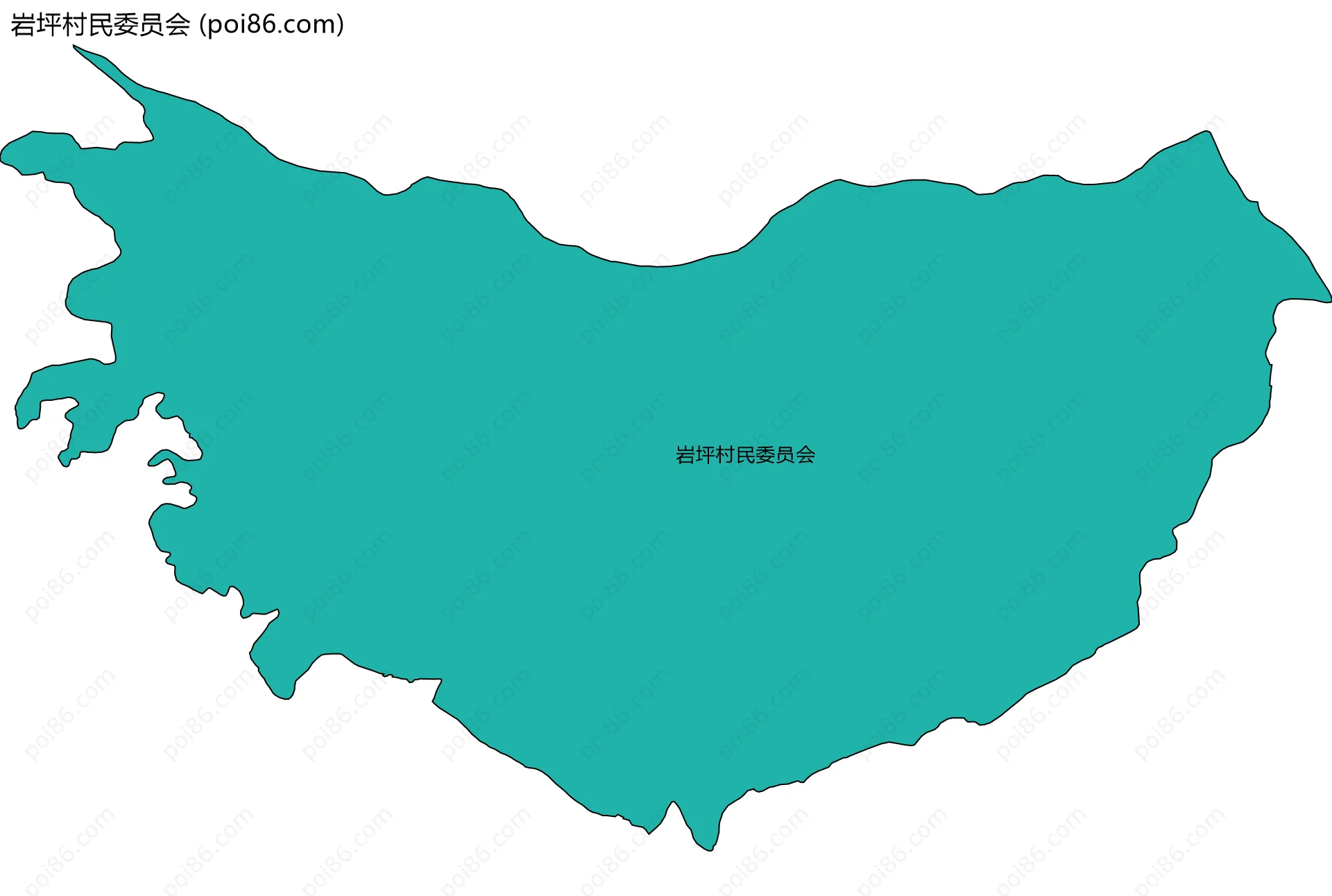 岩坪村民委员会边界地图