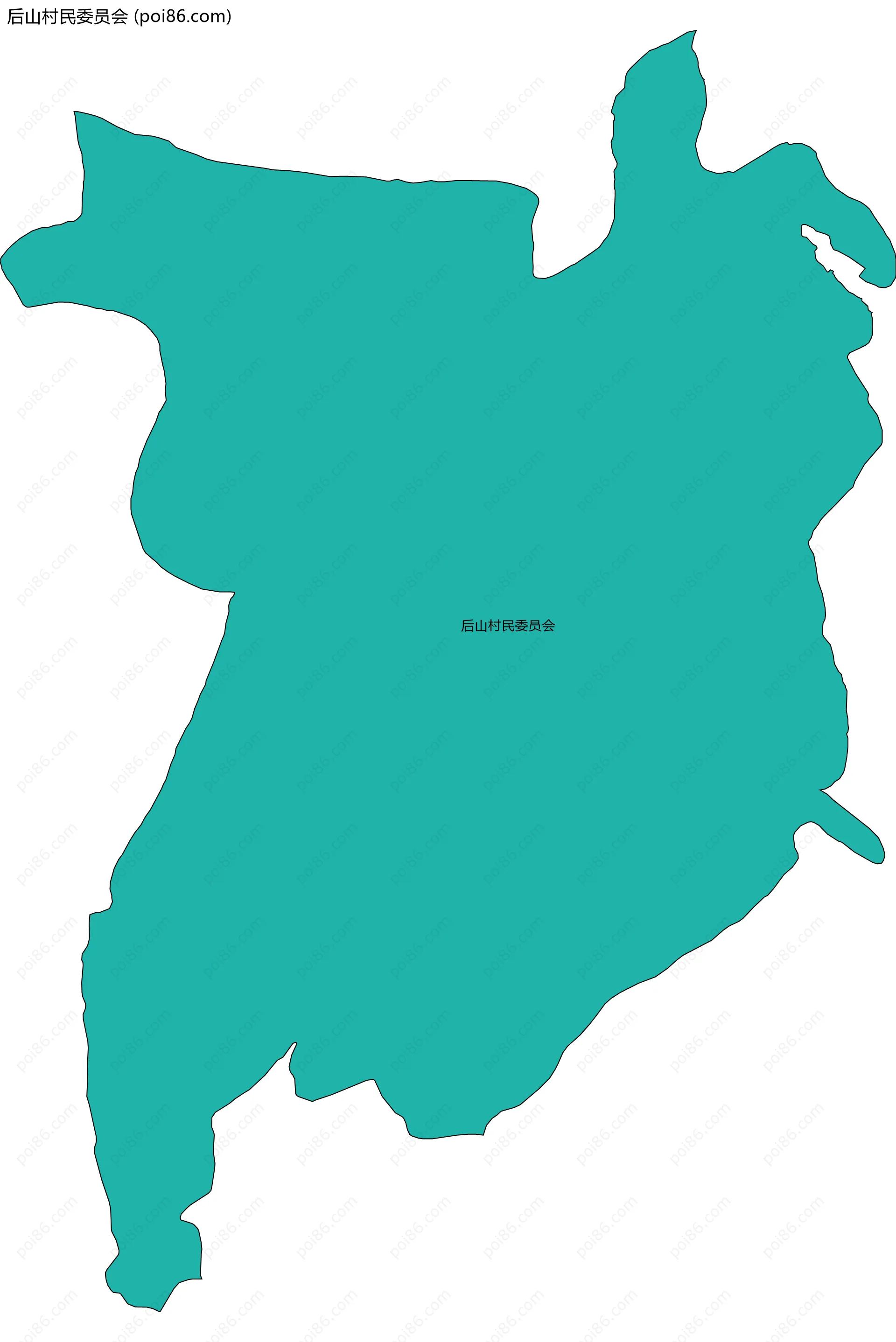 后山村民委员会边界地图