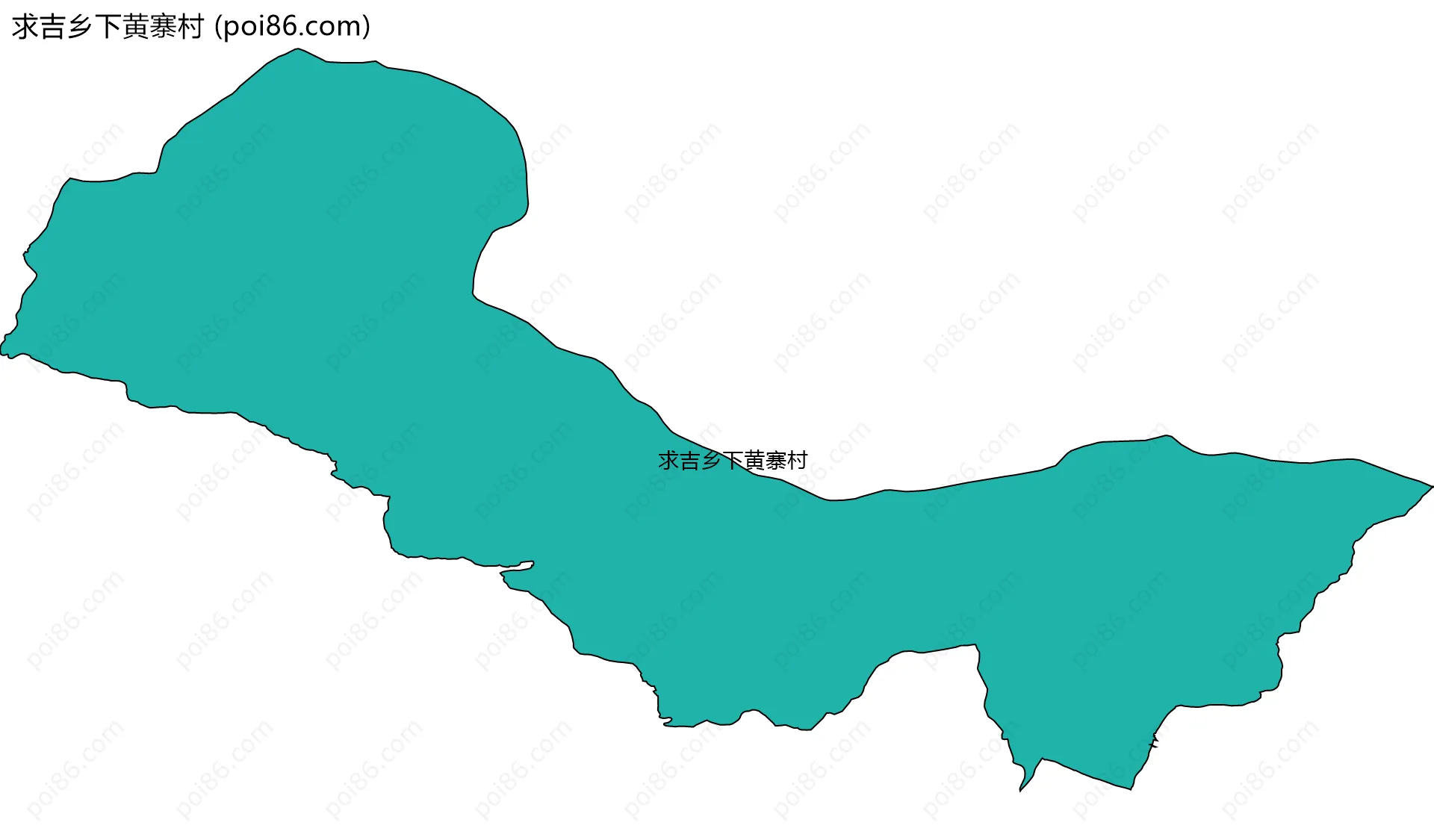 求吉乡下黄寨村边界地图