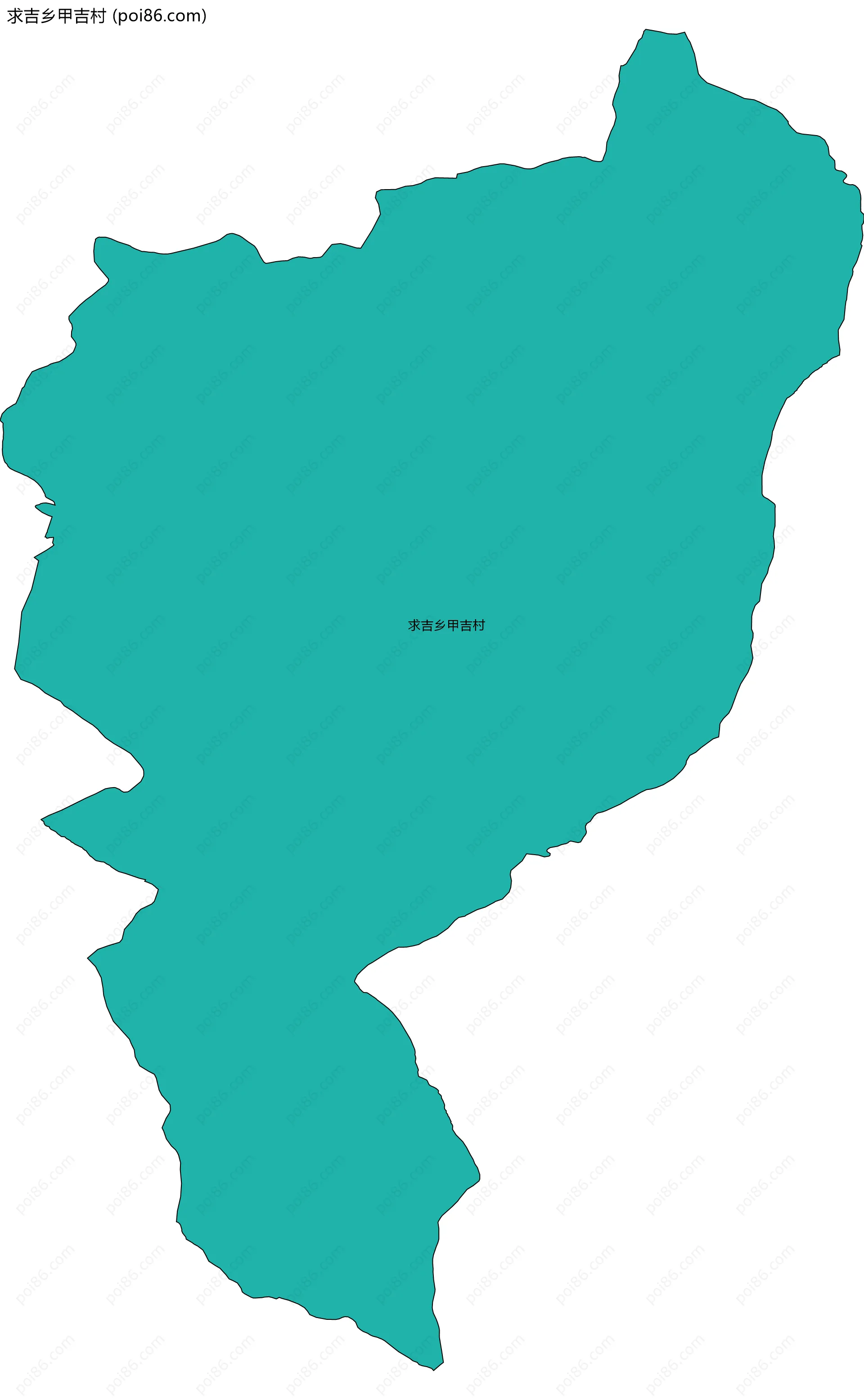 求吉乡甲吉村边界地图