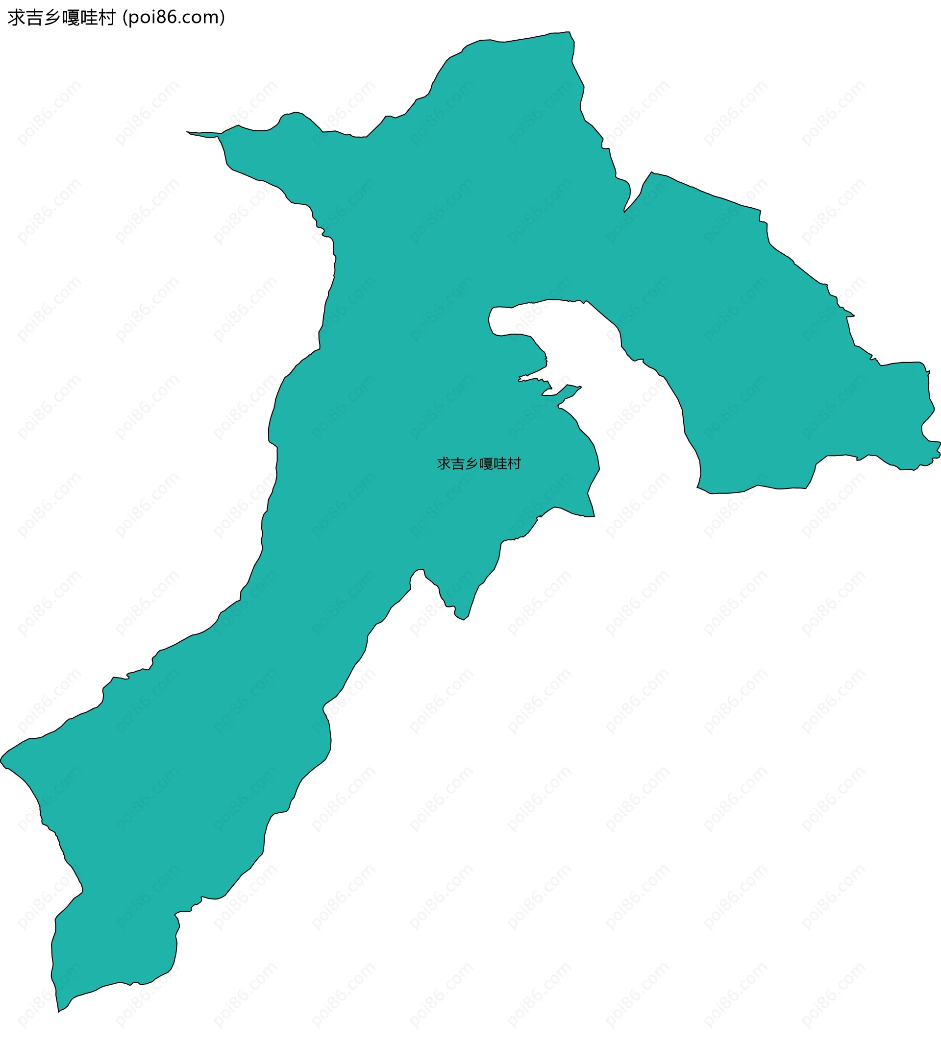 求吉乡嘎哇村边界地图