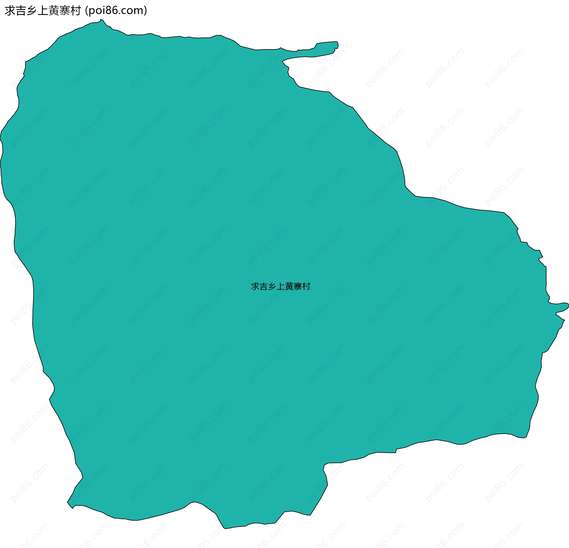 求吉乡上黄寨村边界地图