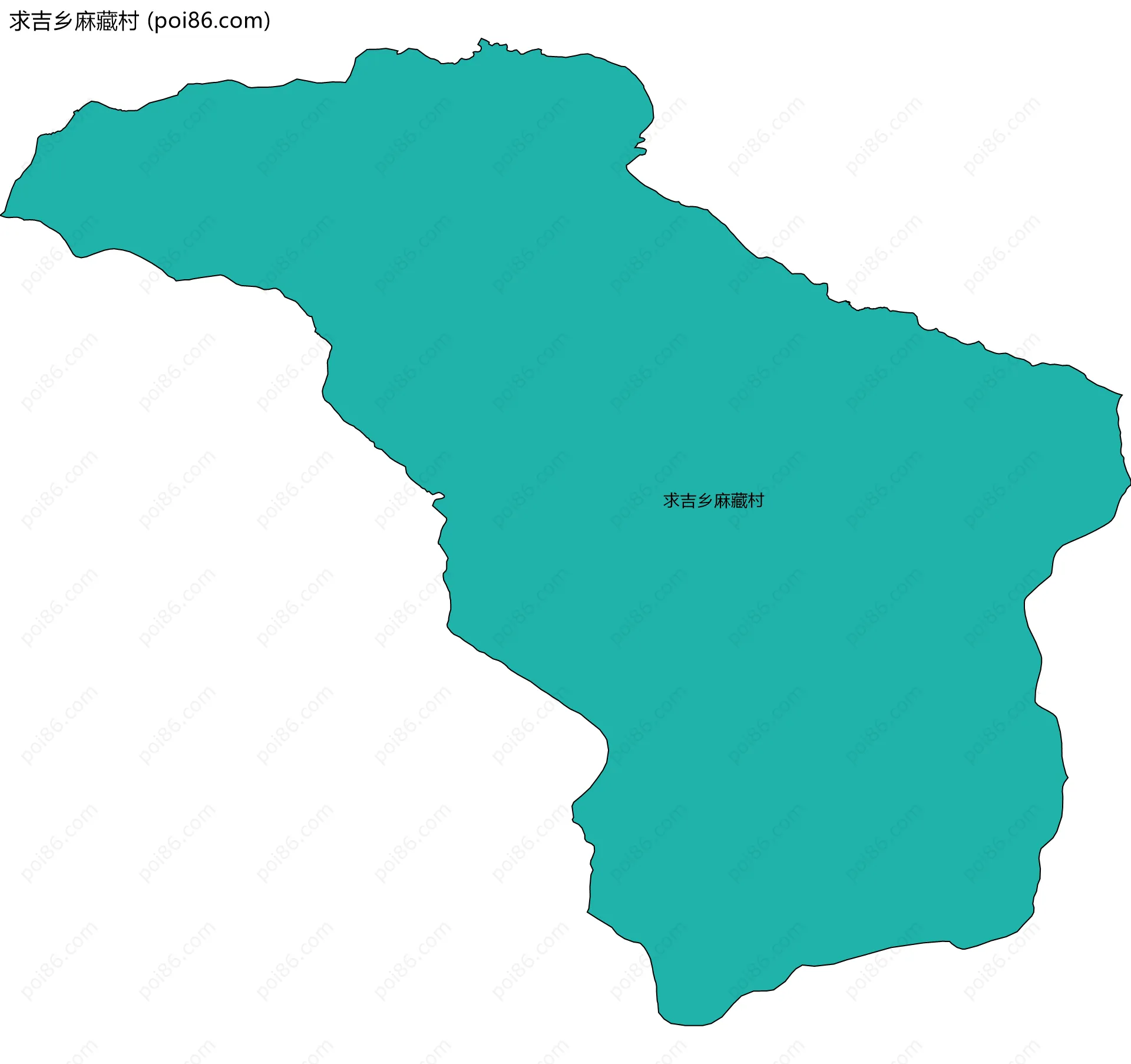 求吉乡麻藏村边界地图