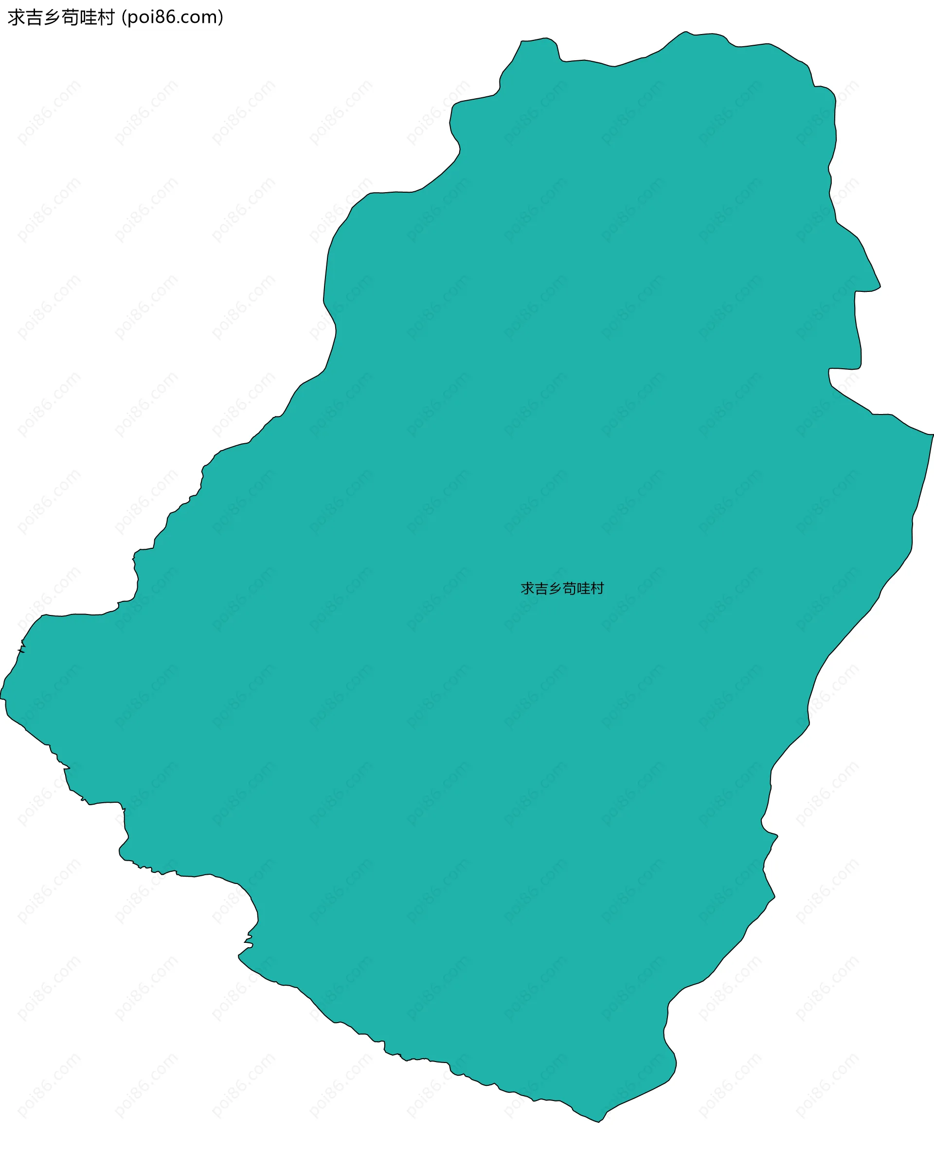 求吉乡苟哇村边界地图