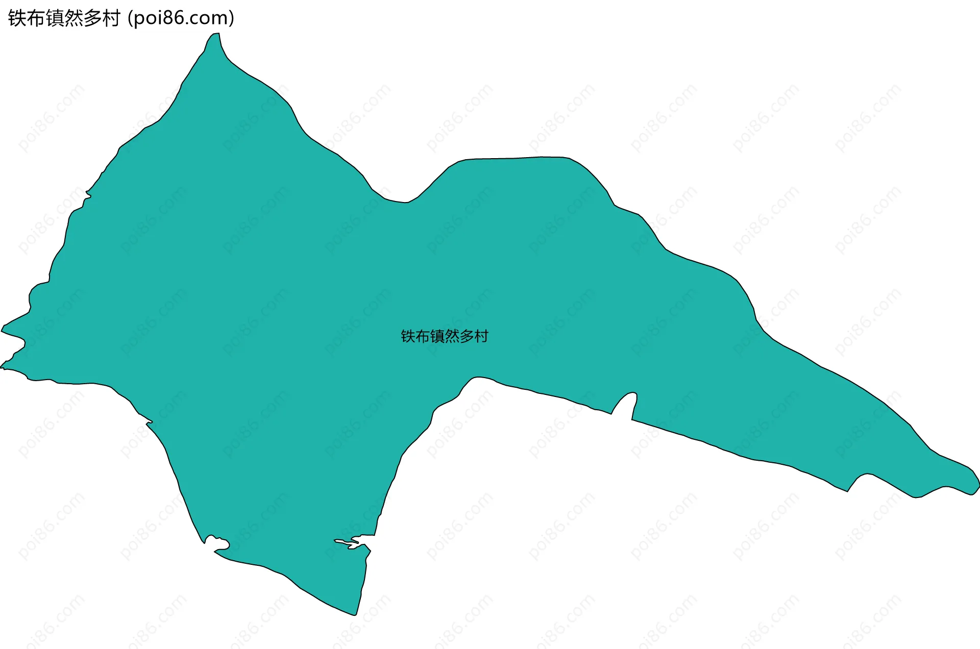 铁布镇然多村边界地图