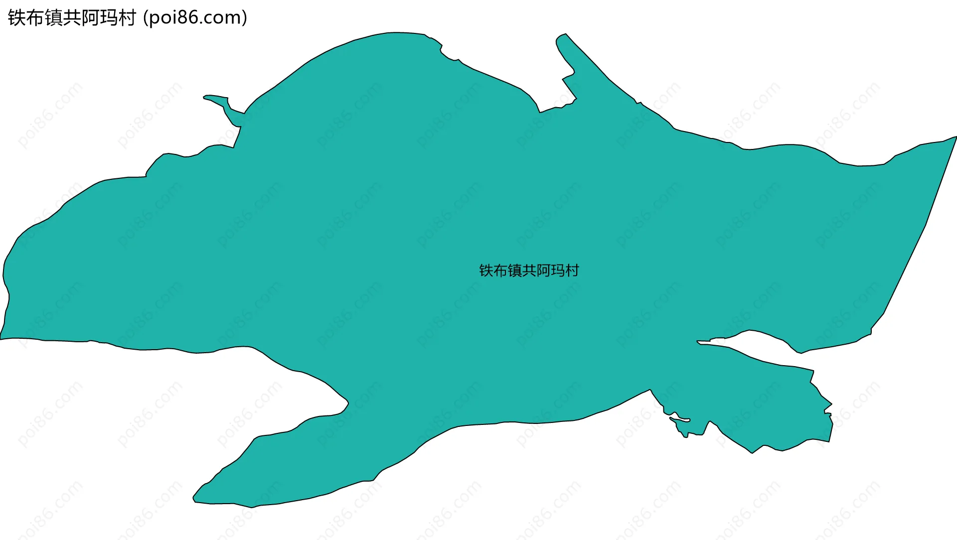 铁布镇共阿玛村边界地图
