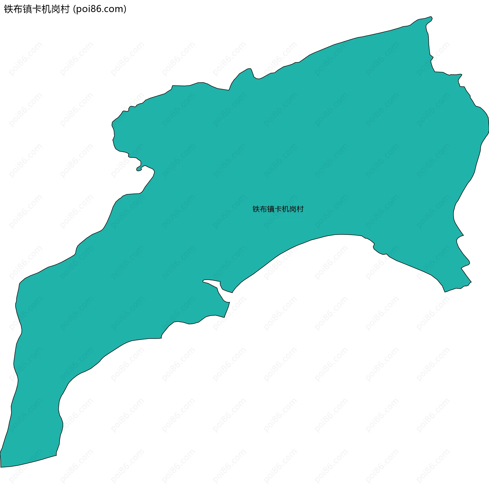 铁布镇卡机岗村边界地图