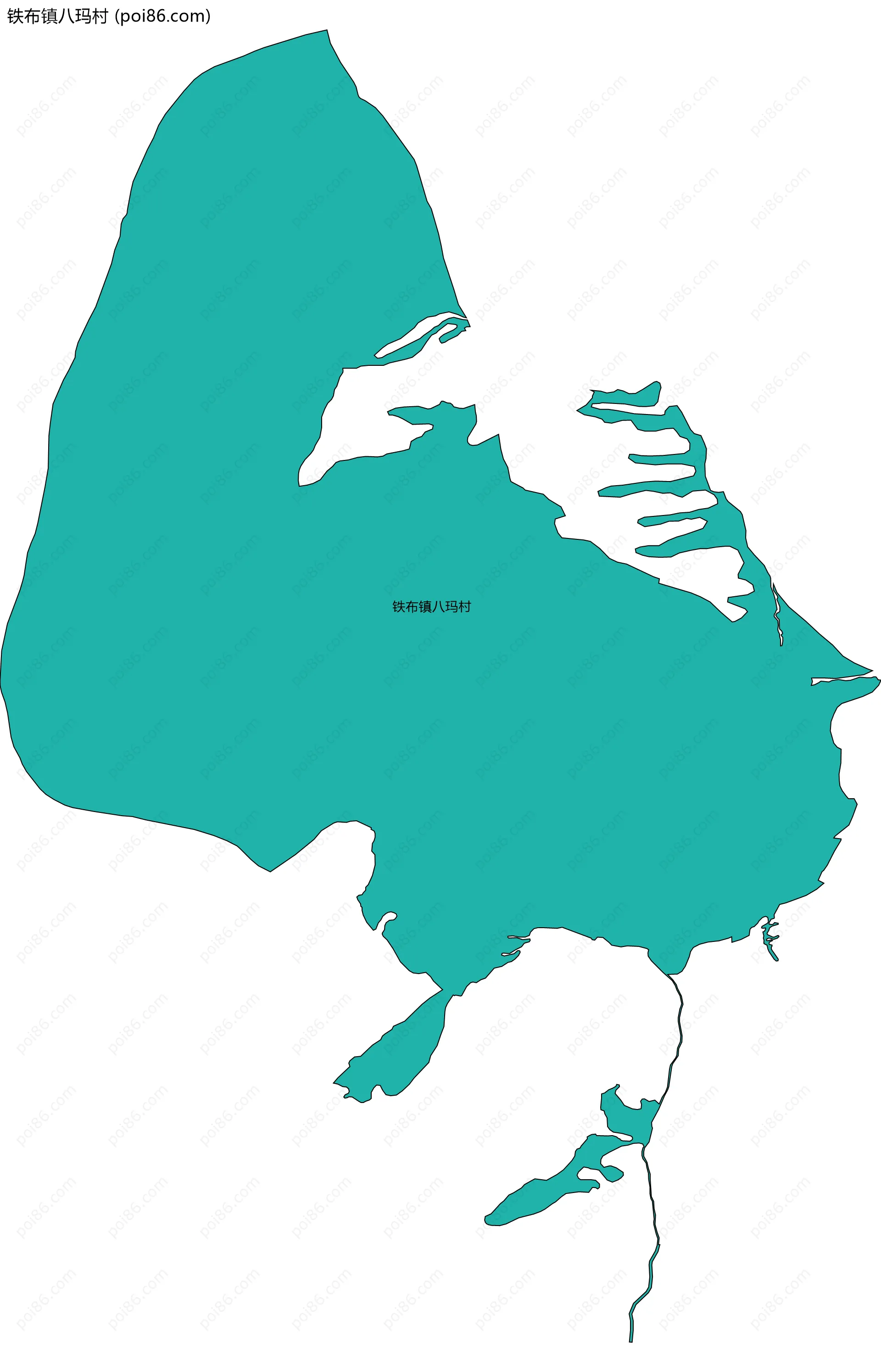 铁布镇八玛村边界地图