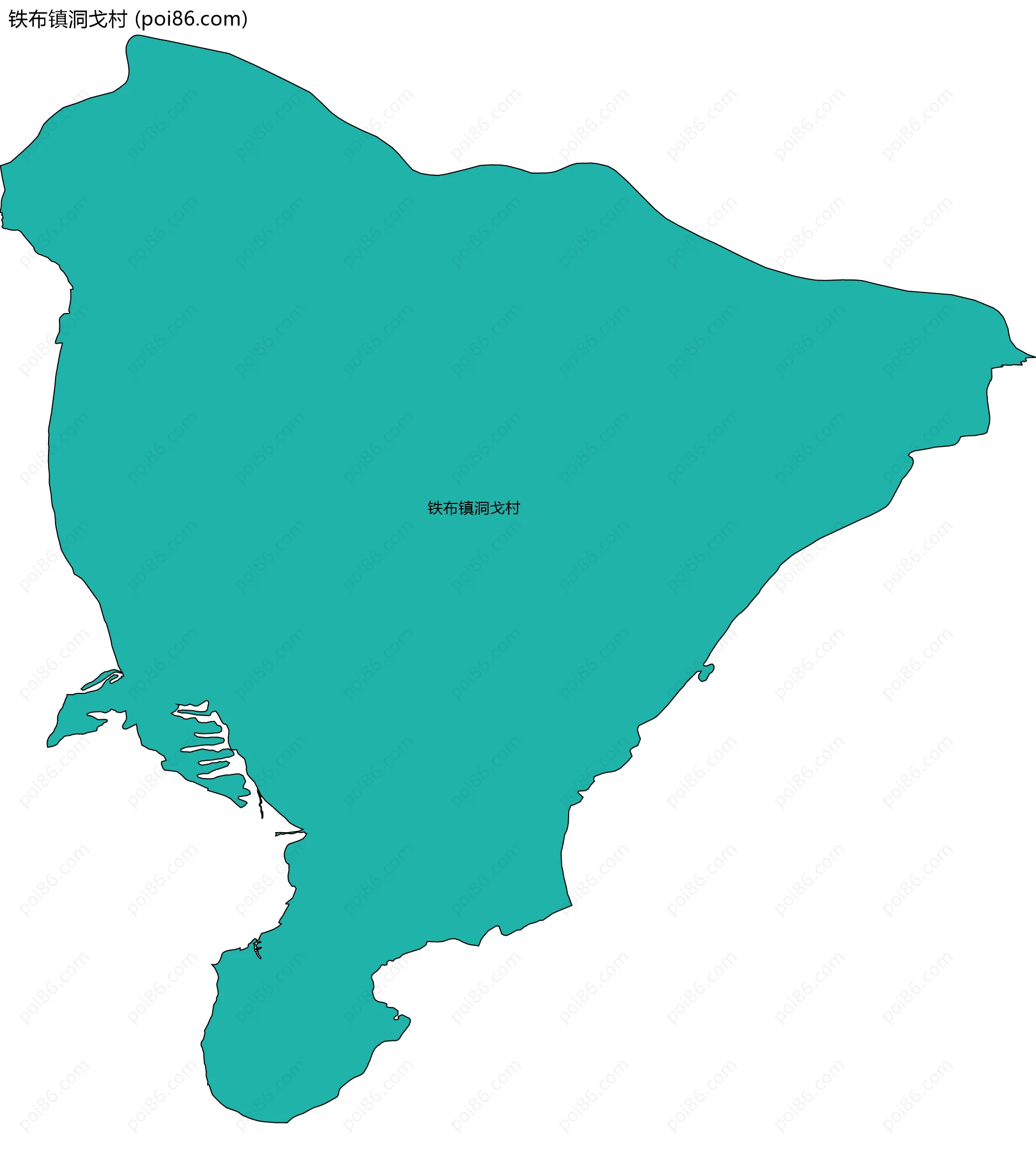 铁布镇洞戈村边界地图
