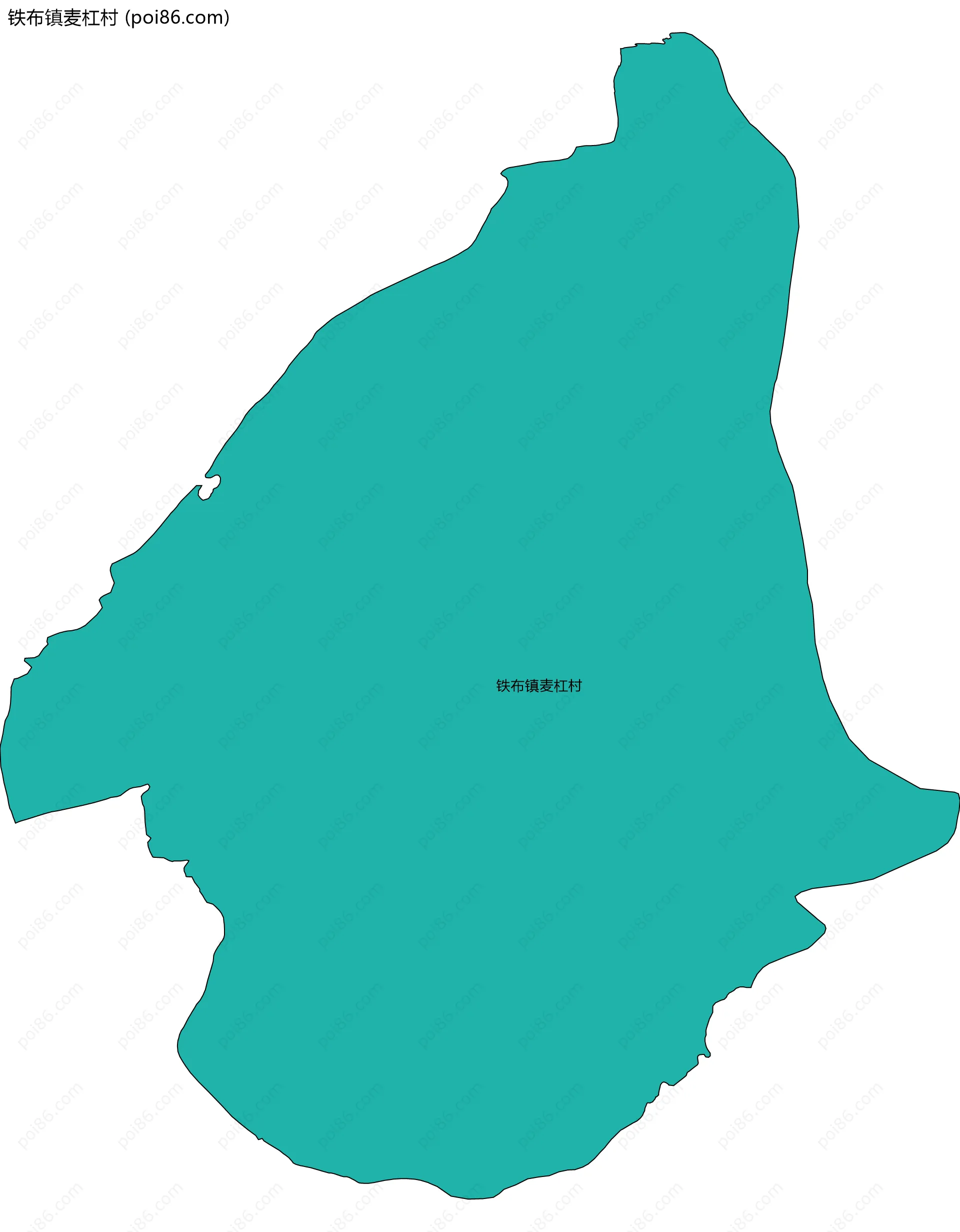 铁布镇麦杠村边界地图