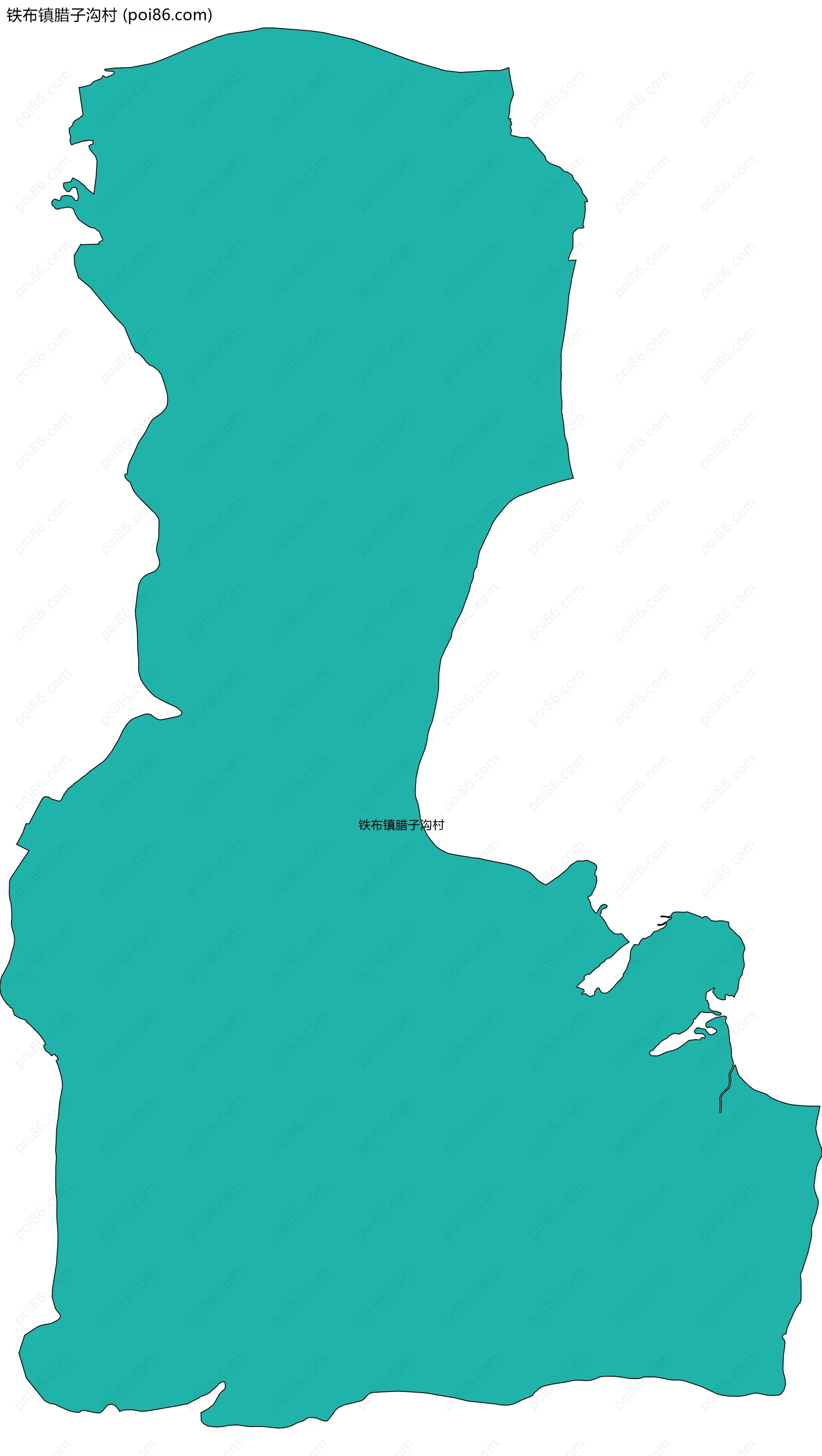 铁布镇腊子沟村边界地图