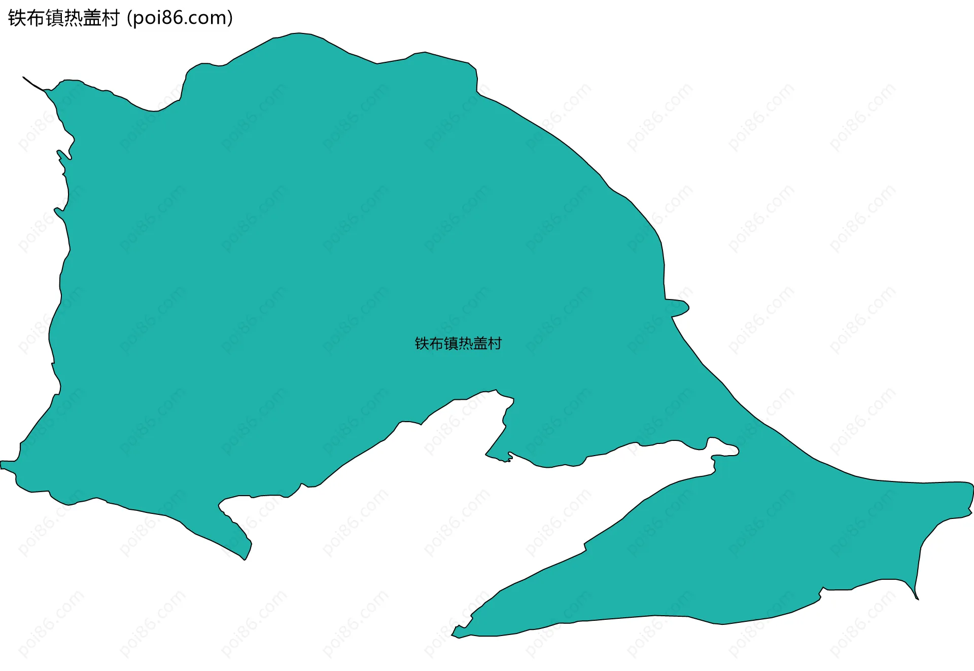 铁布镇热盖村边界地图