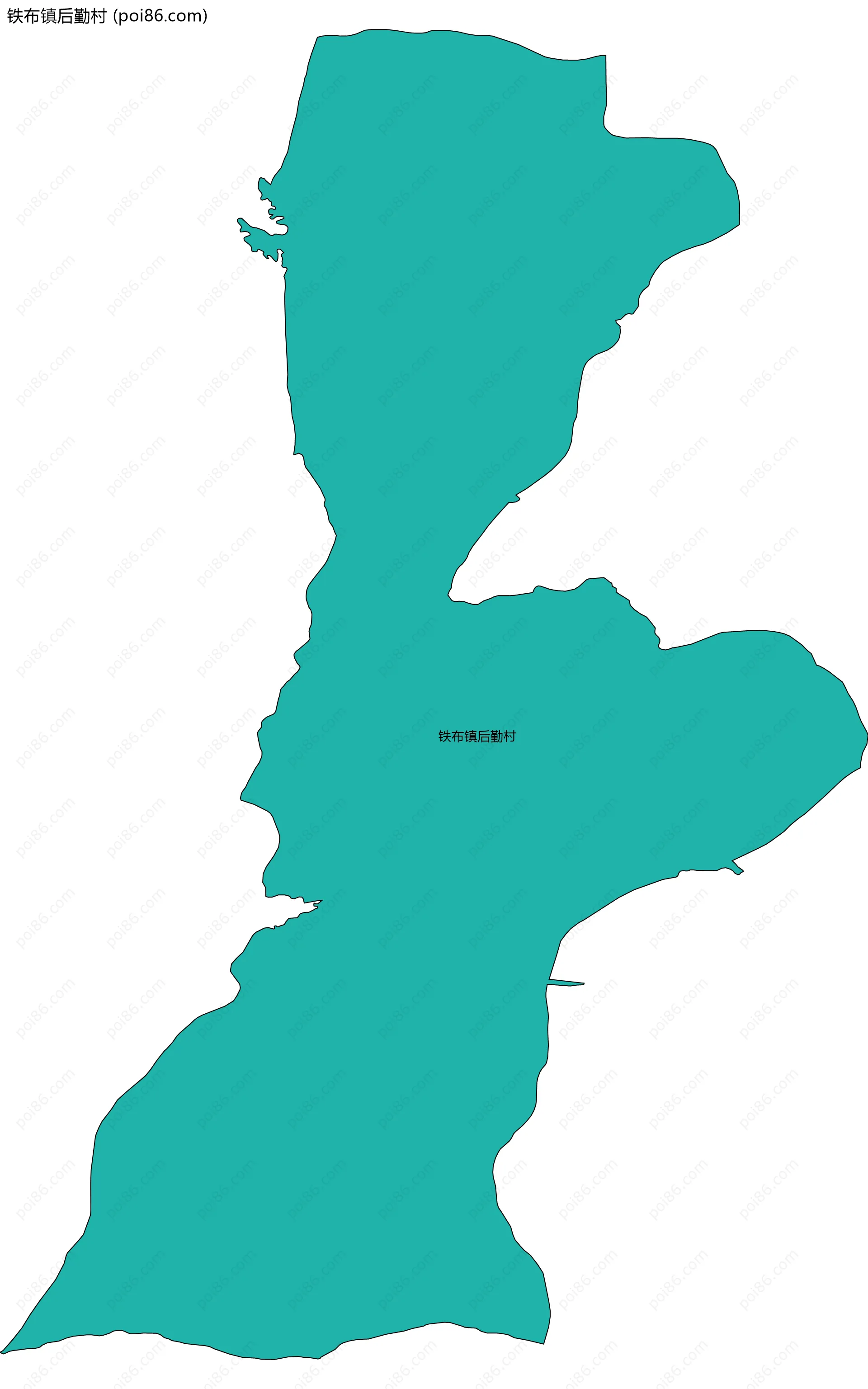 铁布镇后勤村边界地图