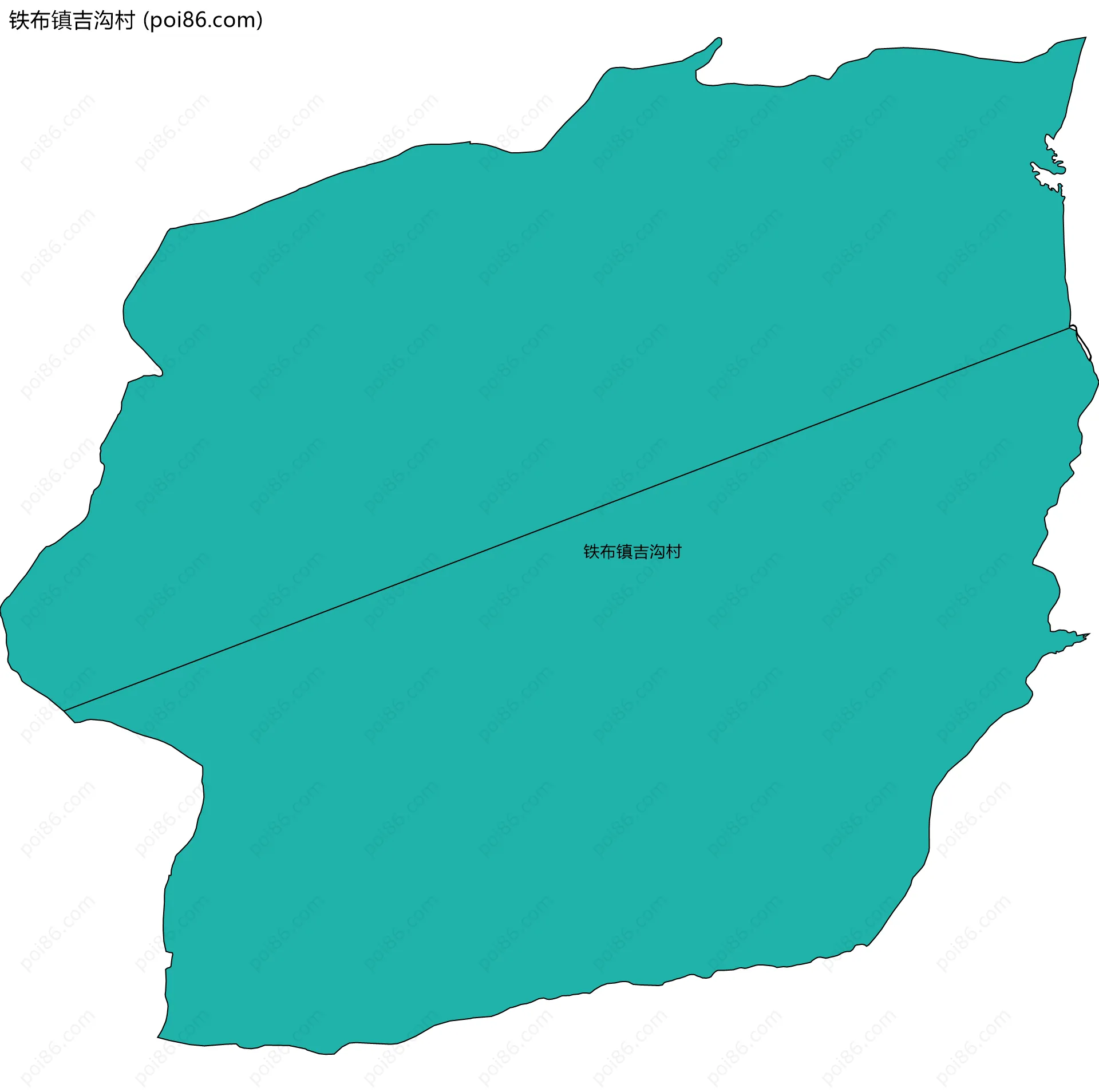铁布镇吉沟村边界地图
