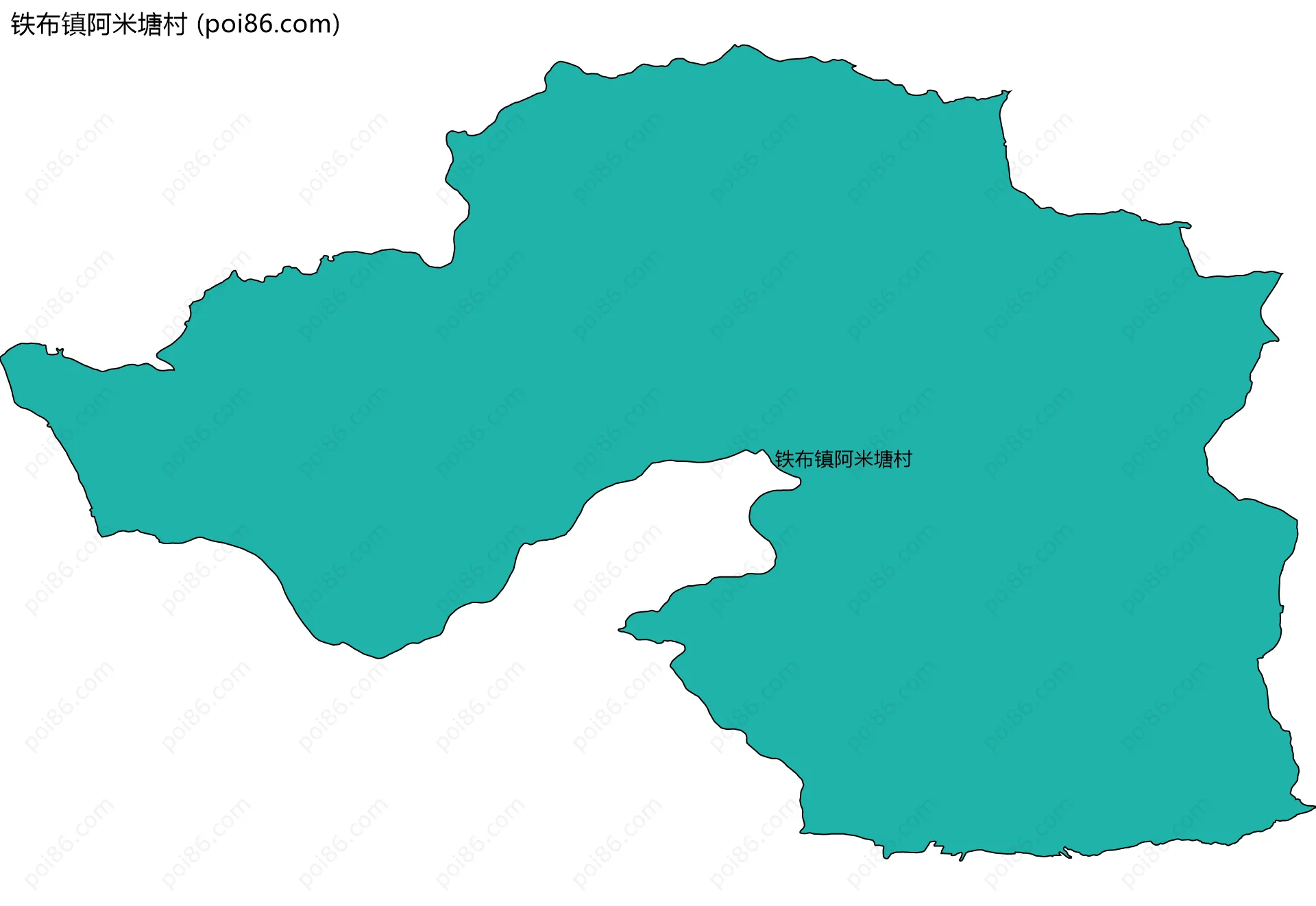 铁布镇阿米塘村边界地图