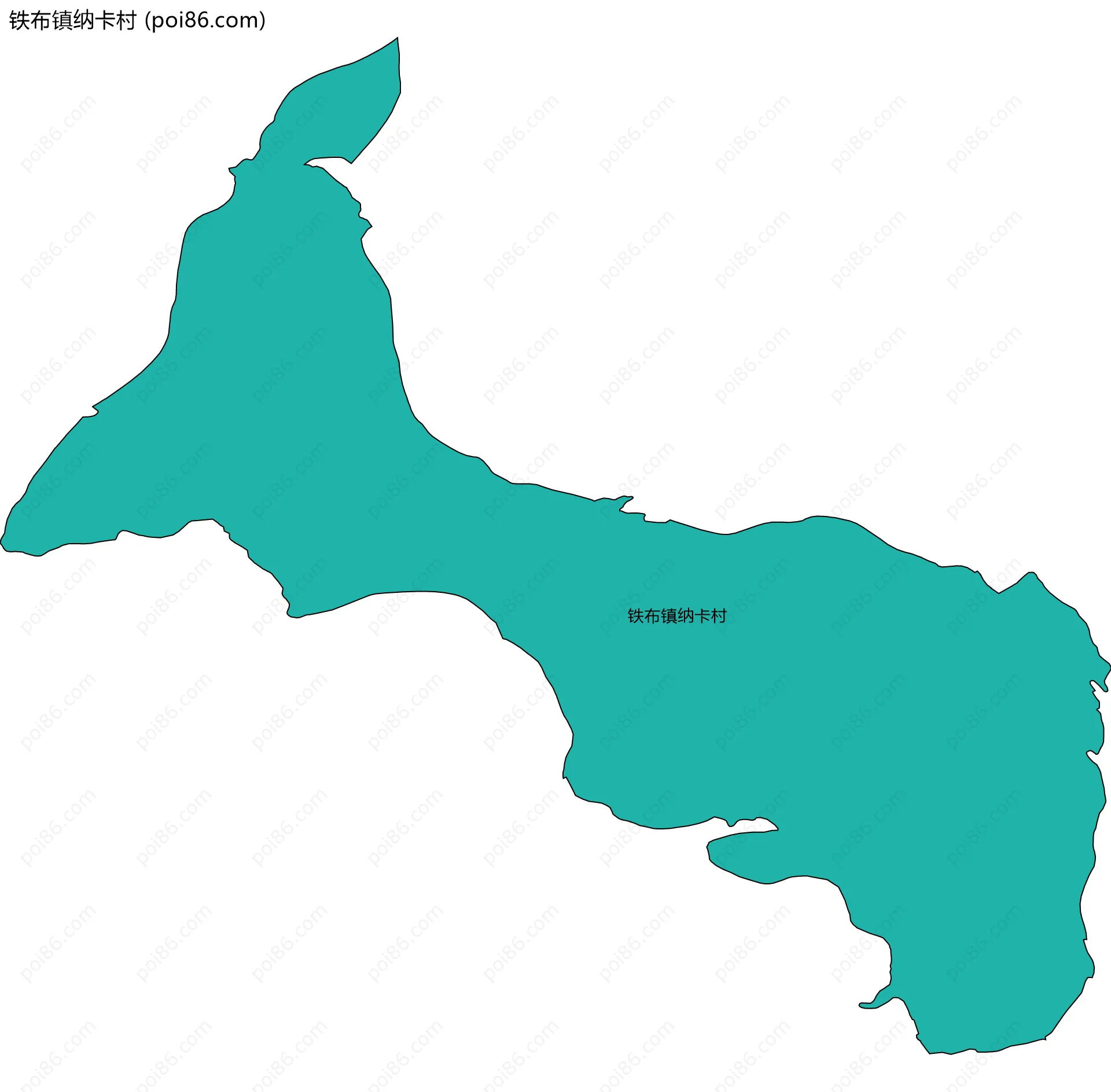 铁布镇纳卡村边界地图