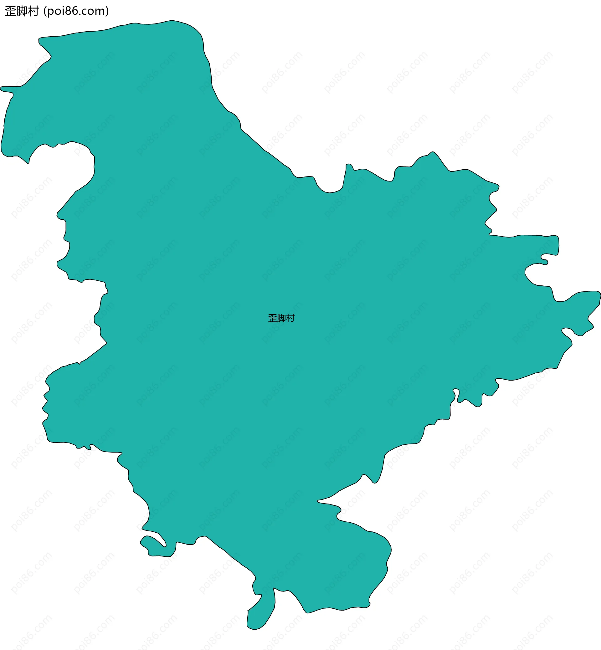 歪脚村边界地图