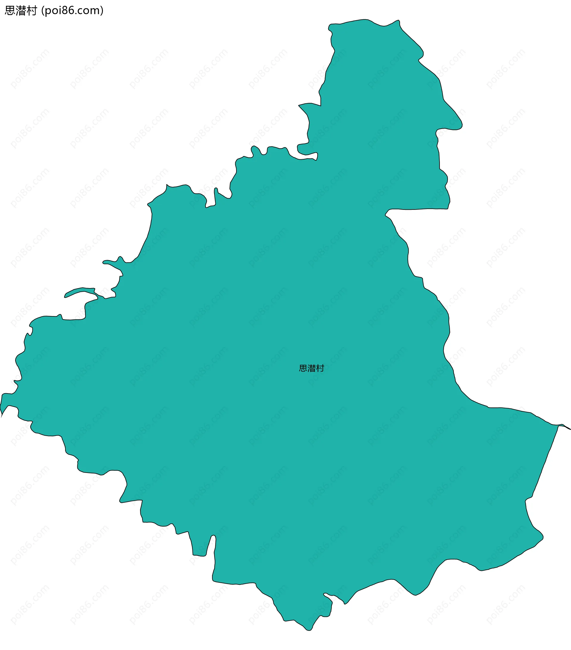 思潜村边界地图