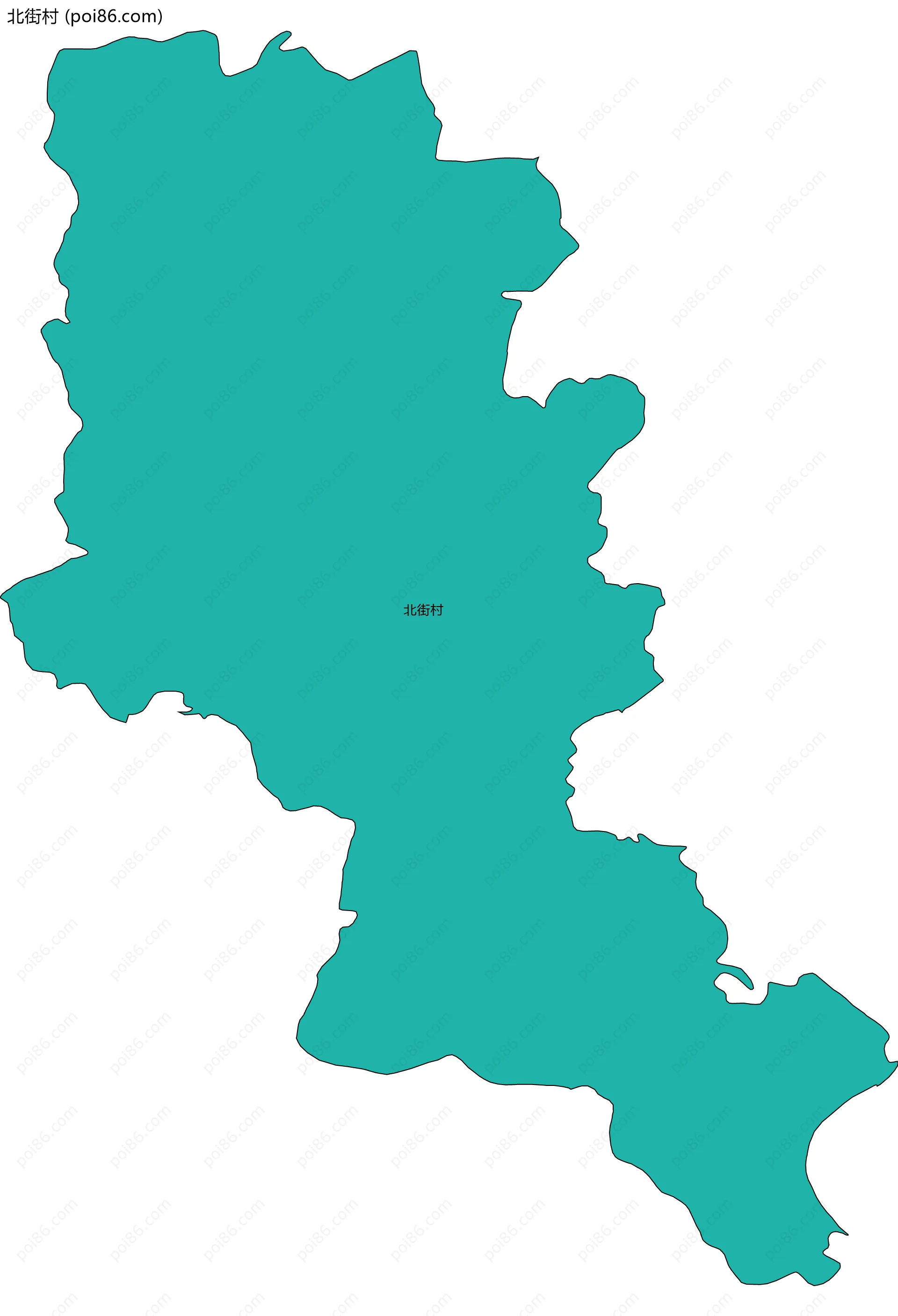 北街村边界地图