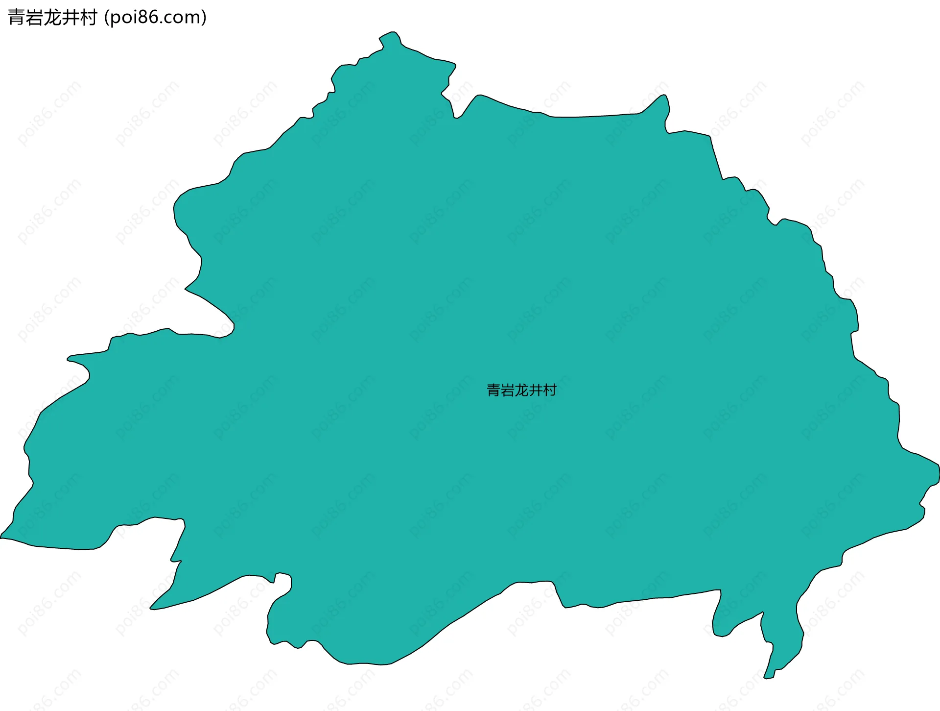 青岩龙井村边界地图