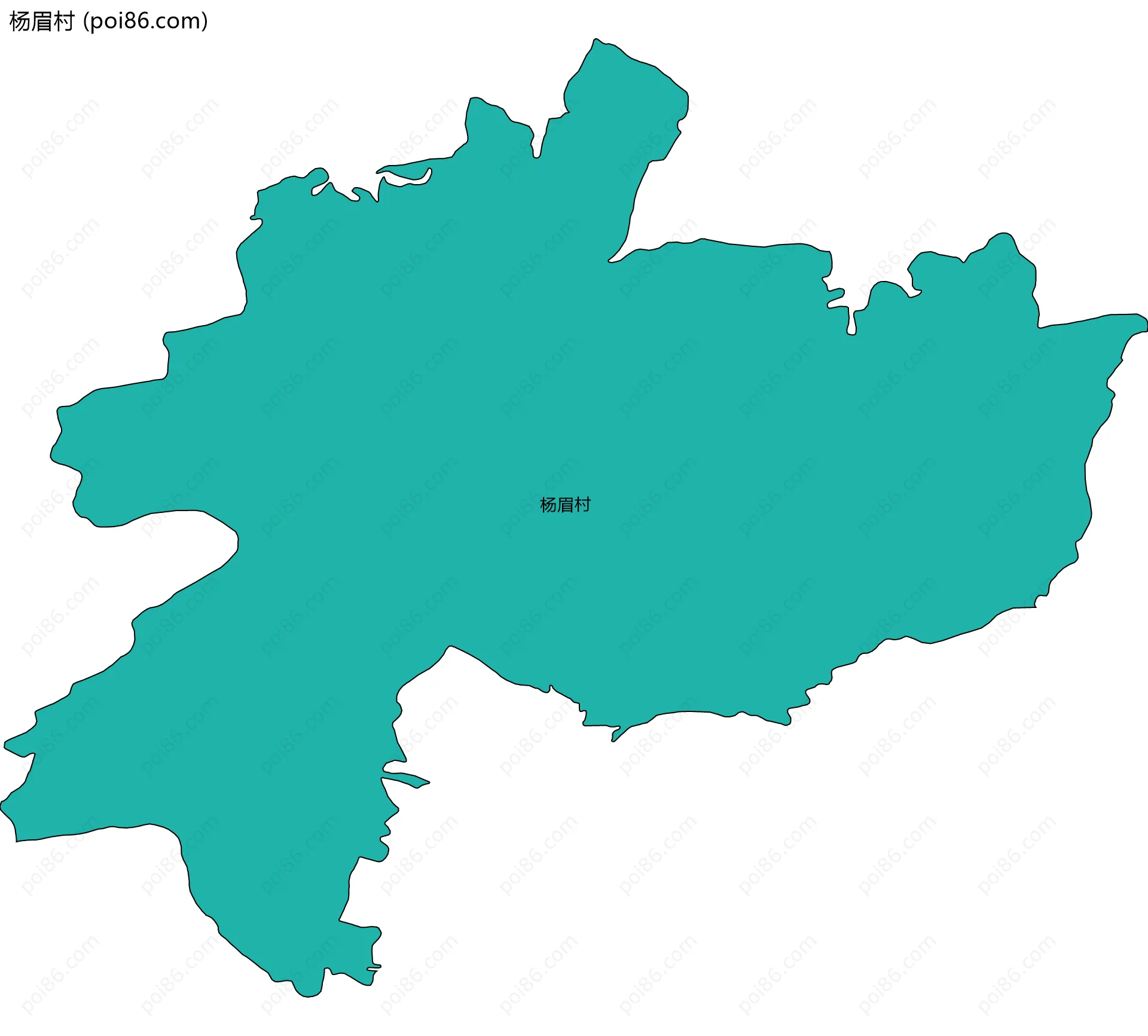 杨眉村边界地图