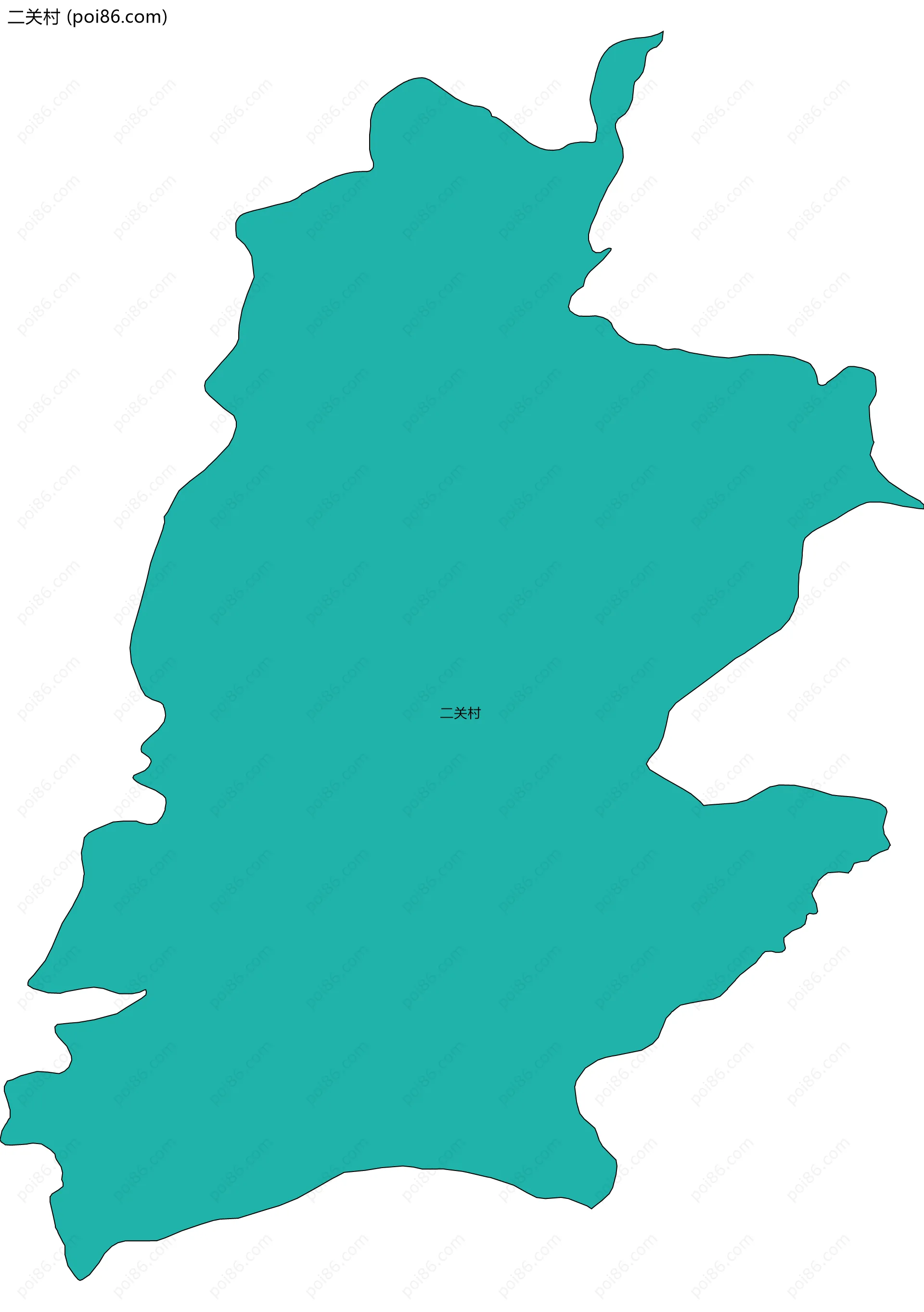 二关村边界地图