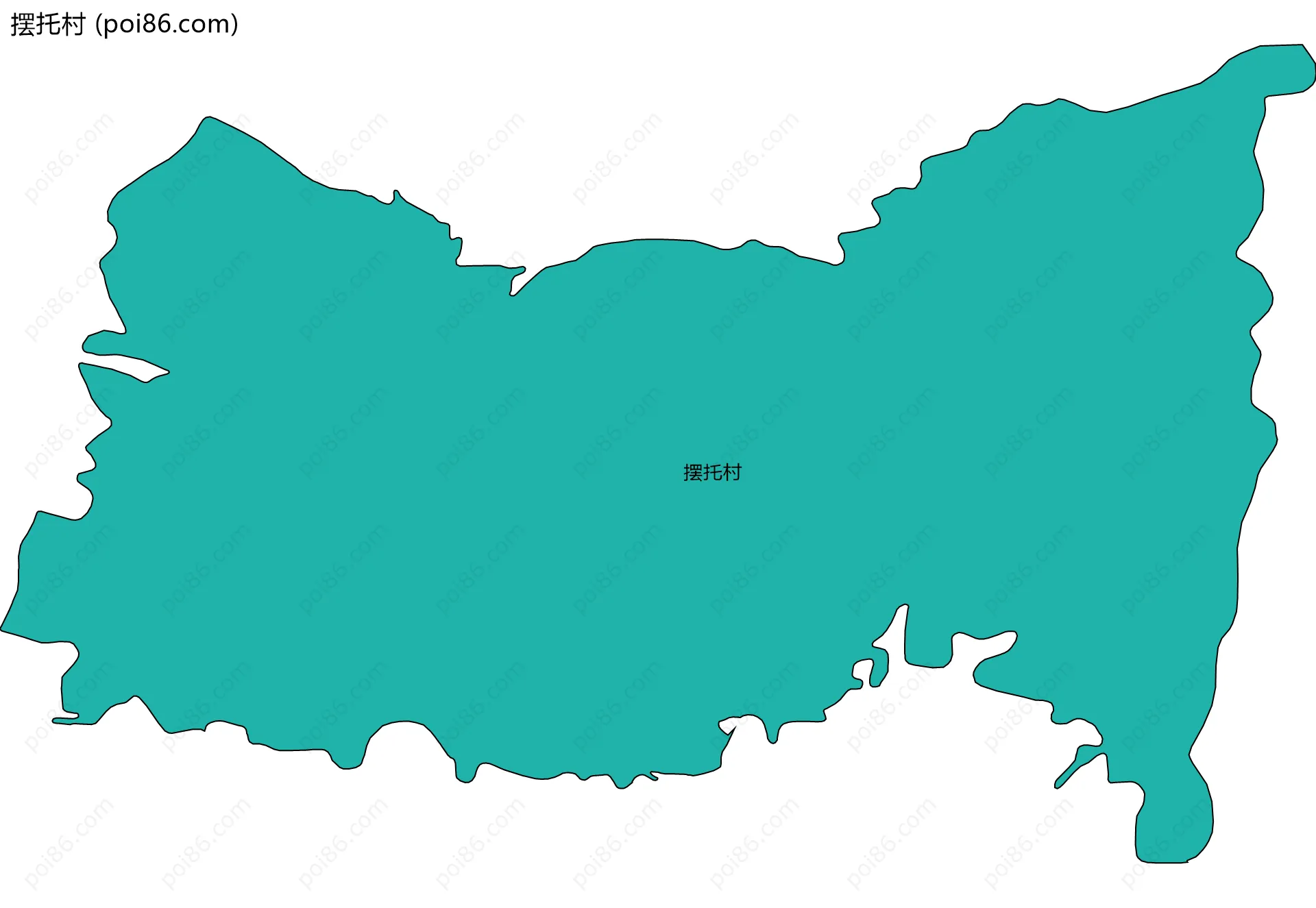 摆托村边界地图