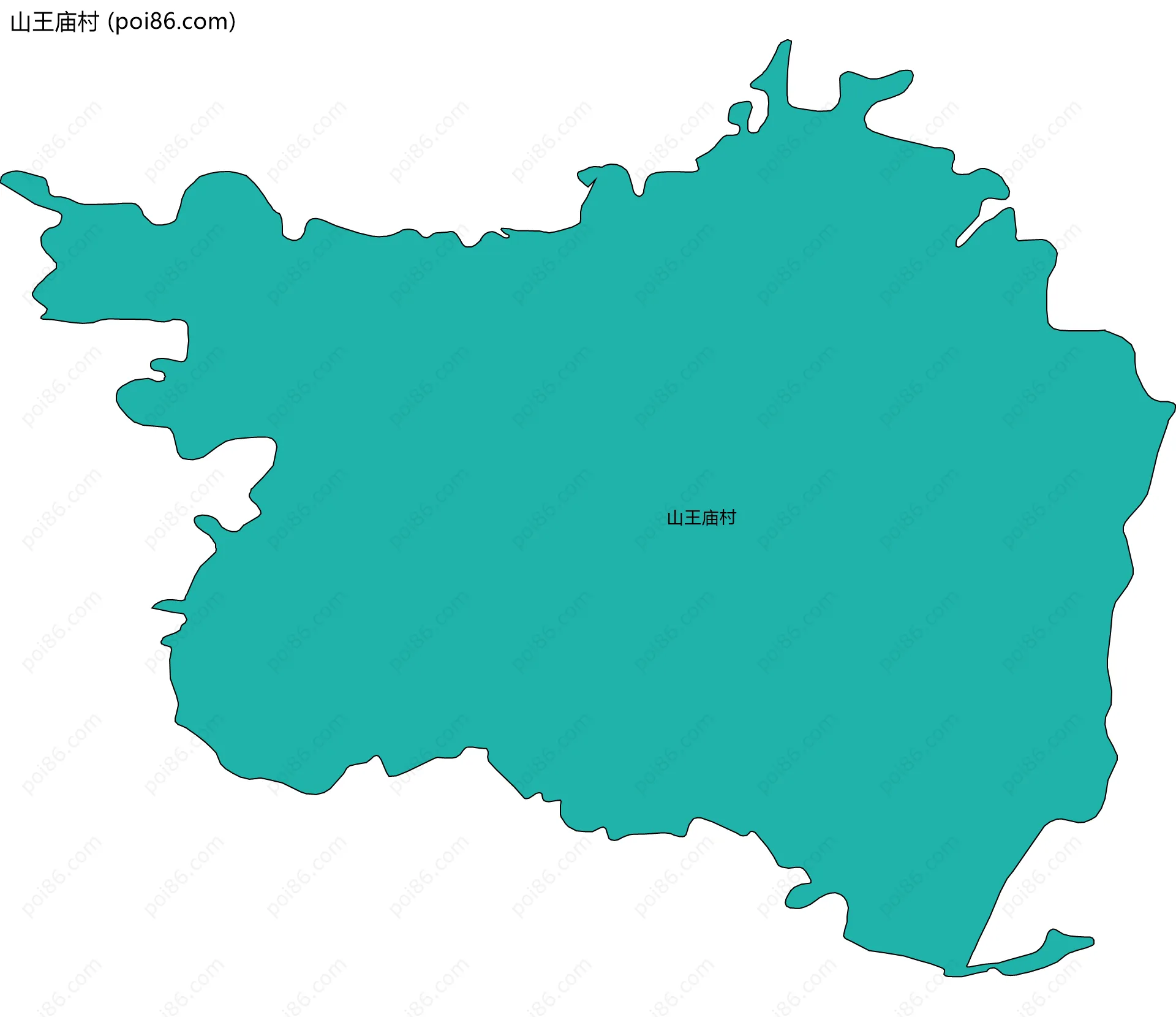 山王庙村边界地图