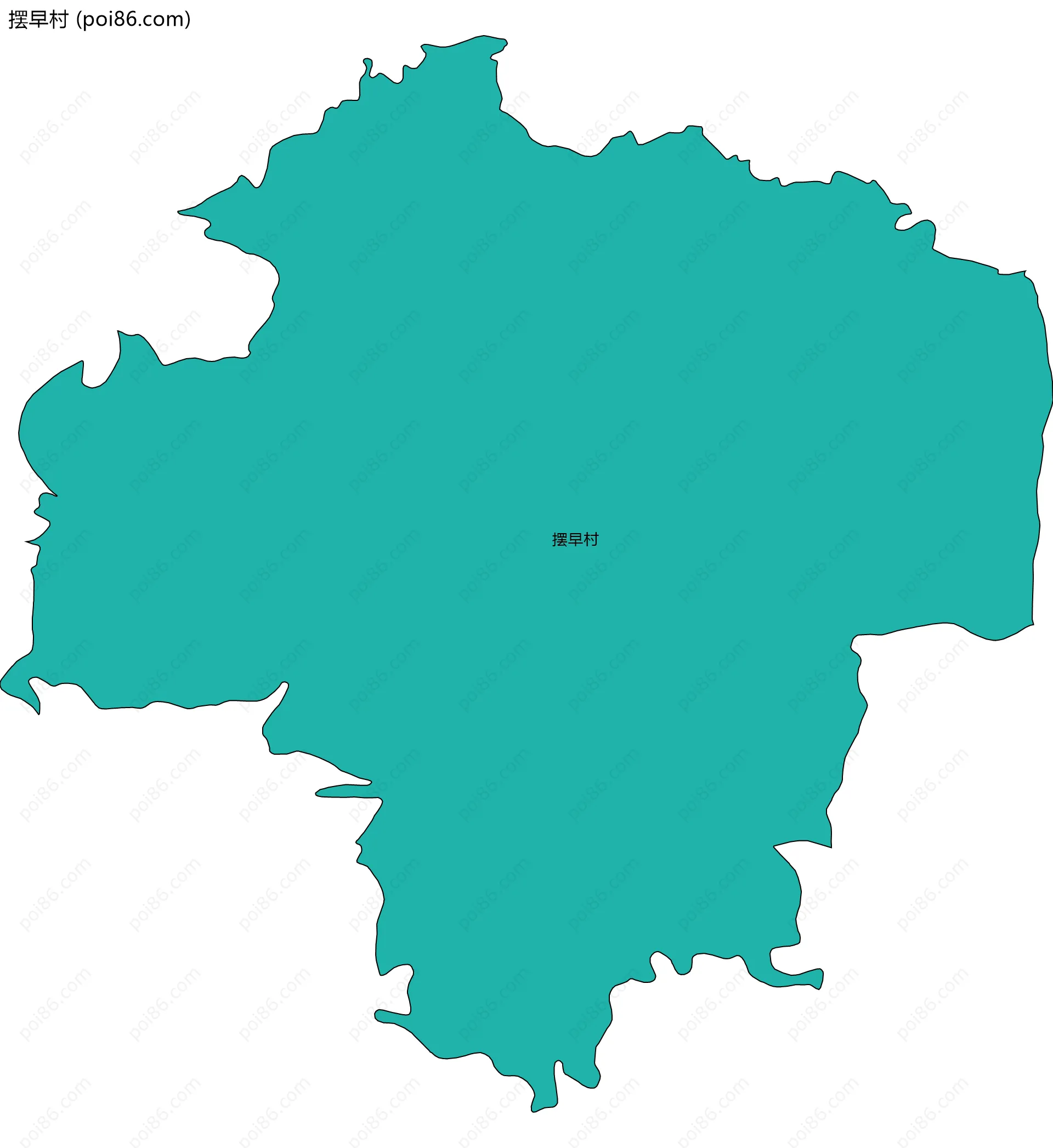 摆早村边界地图