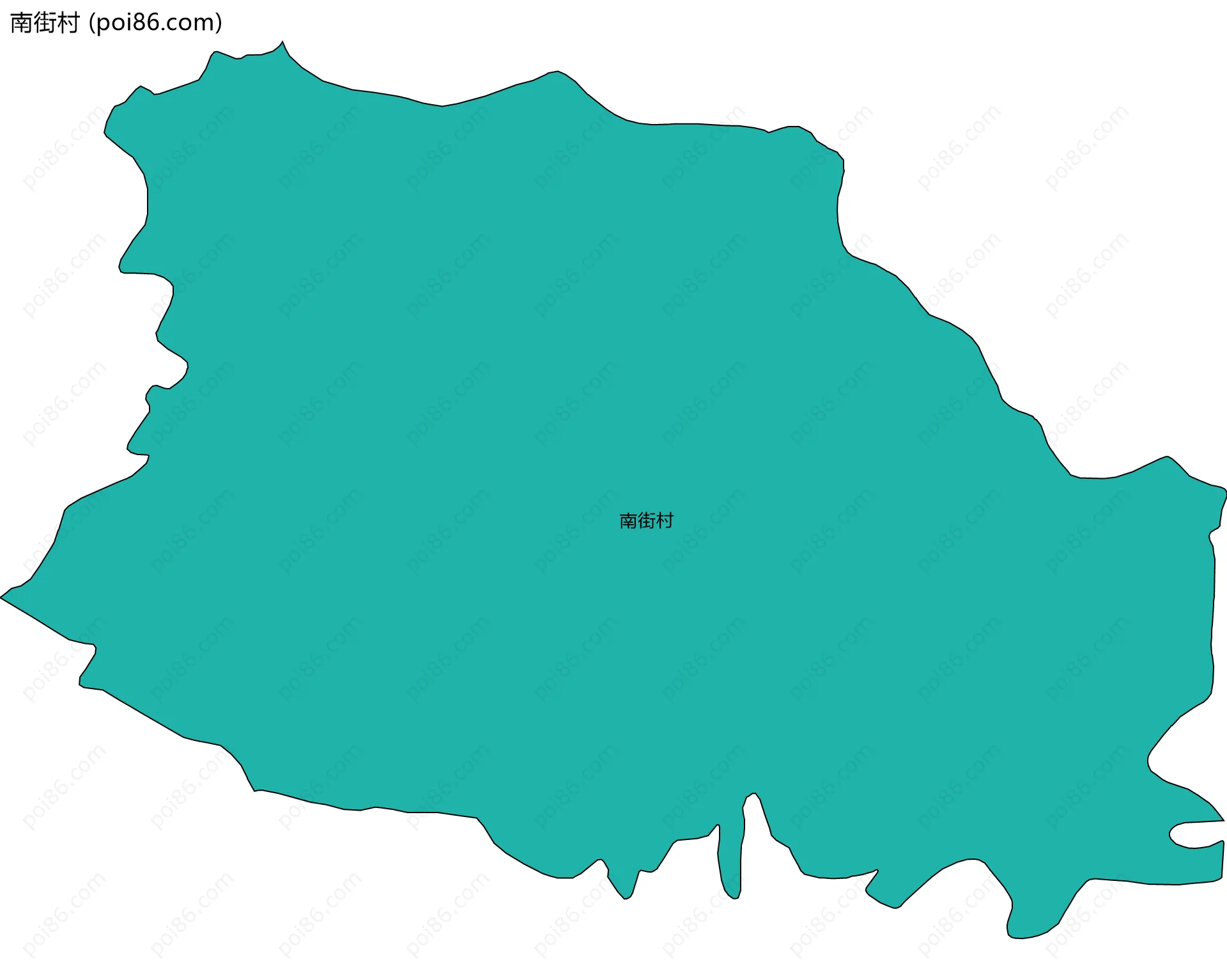 南街村边界地图