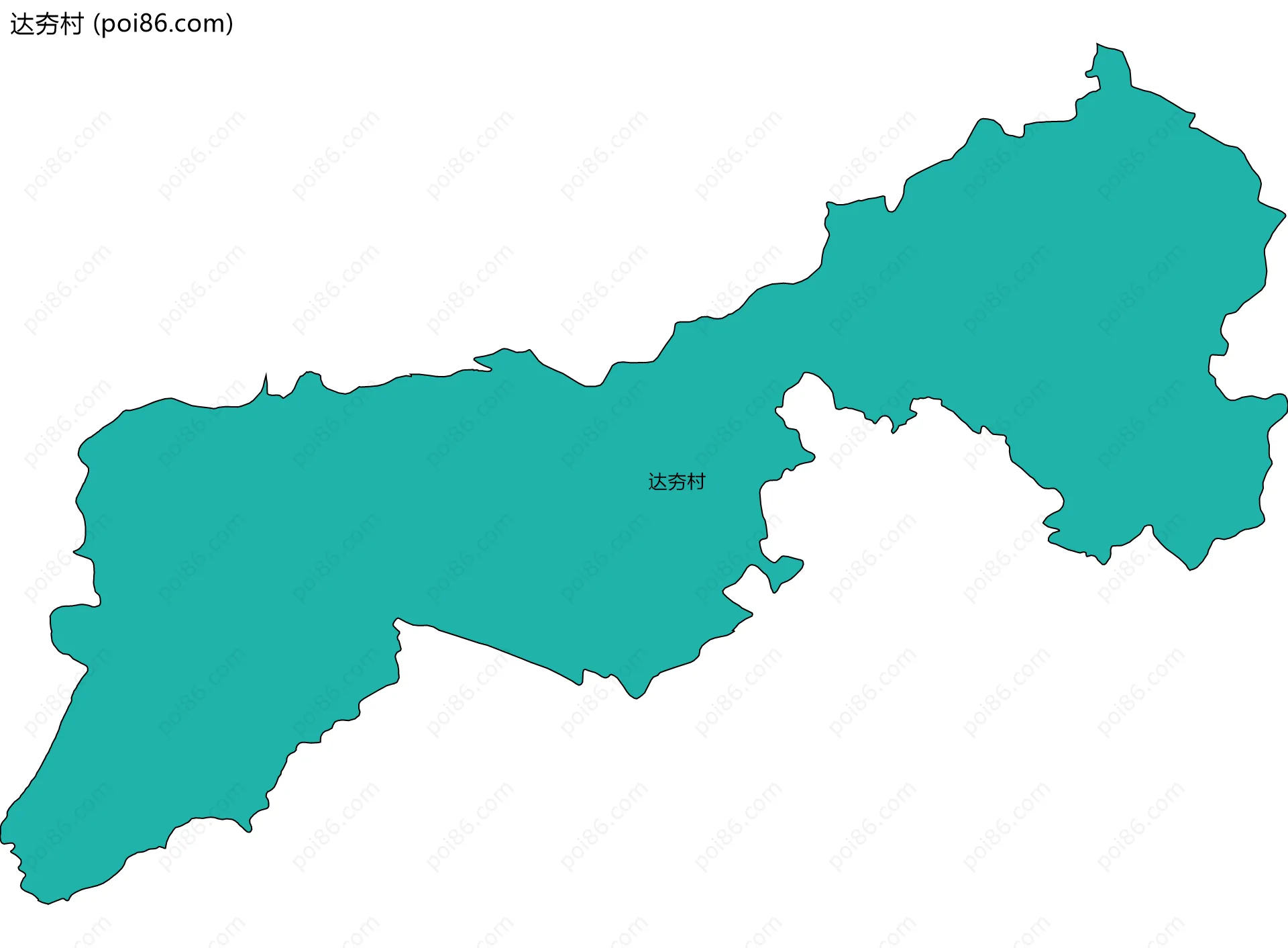 达夯村边界地图